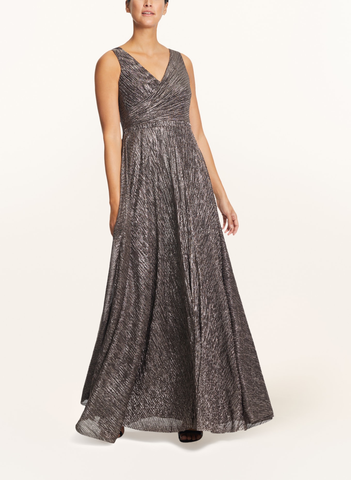 Vera Mont Evening dress with glitter thread, Color: DUSKY PINK/ BLACK (Image 2)