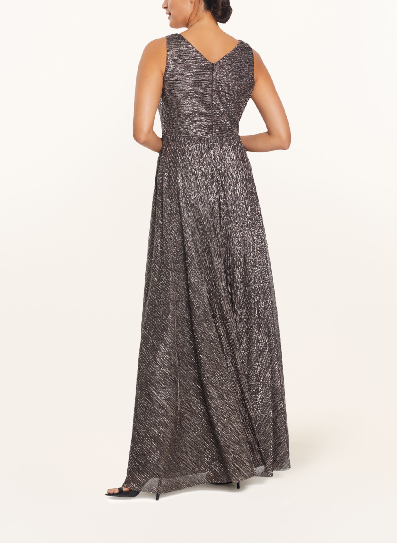 Vera Mont Evening dress with glitter thread, Color: DUSKY PINK/ BLACK (Image 3)