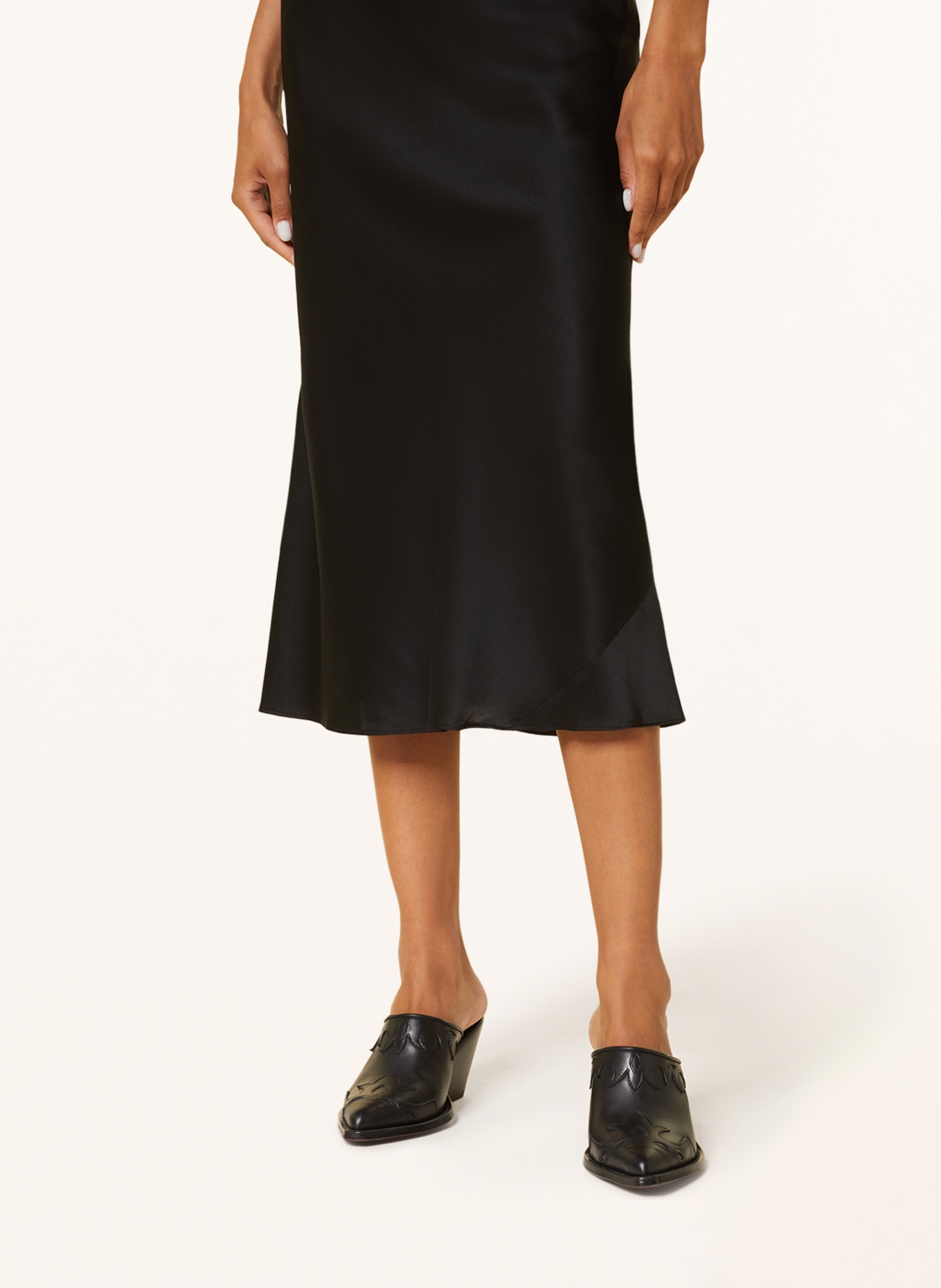 DOROTHEE SCHUMACHER Hedvábná sukně, Barva: ČERNÁ (Obrázek 4)