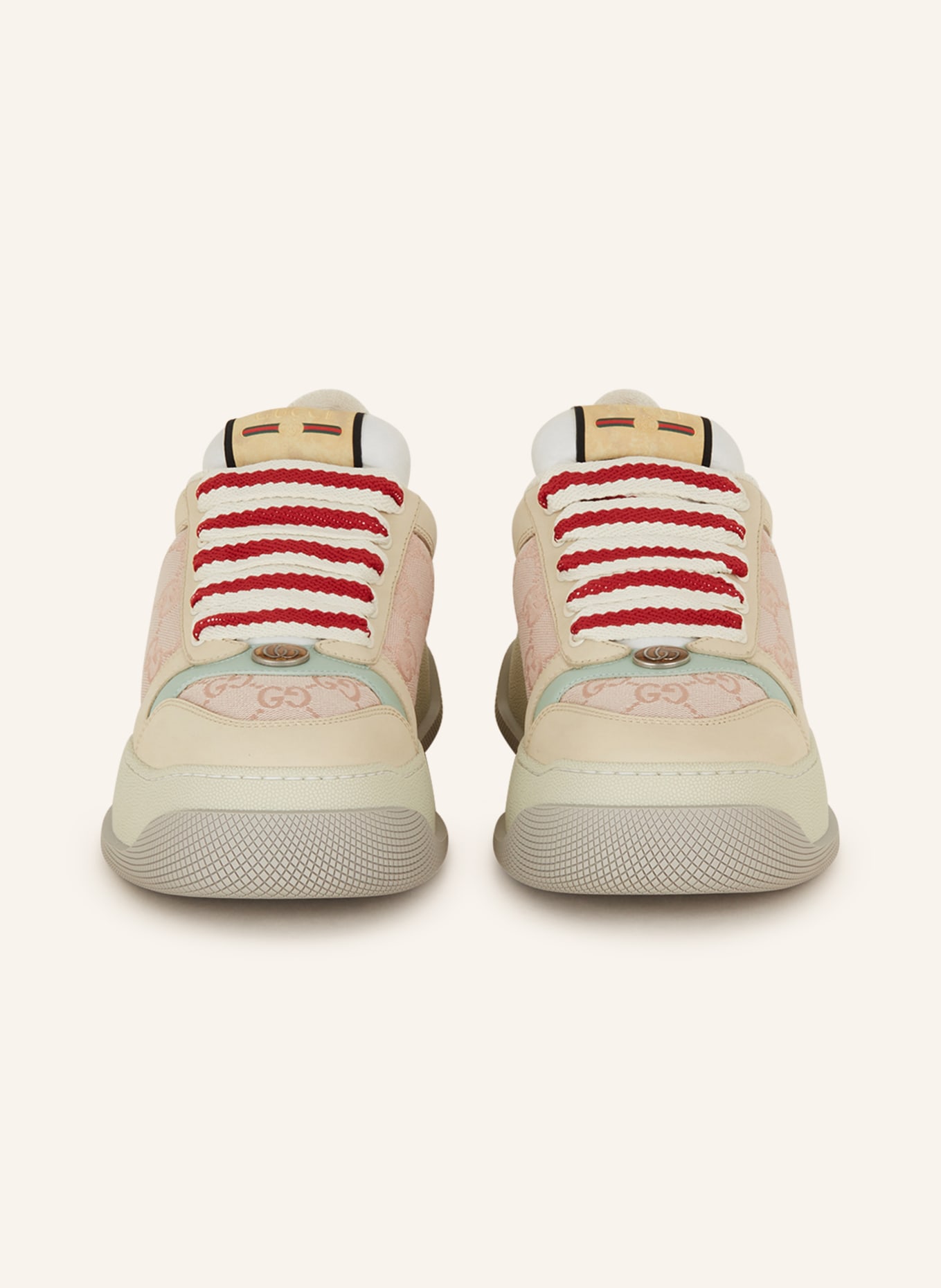 GUCCI Sneakers DOUBLE SCREENER, Color: BEIGE/ PINK (Image 3)