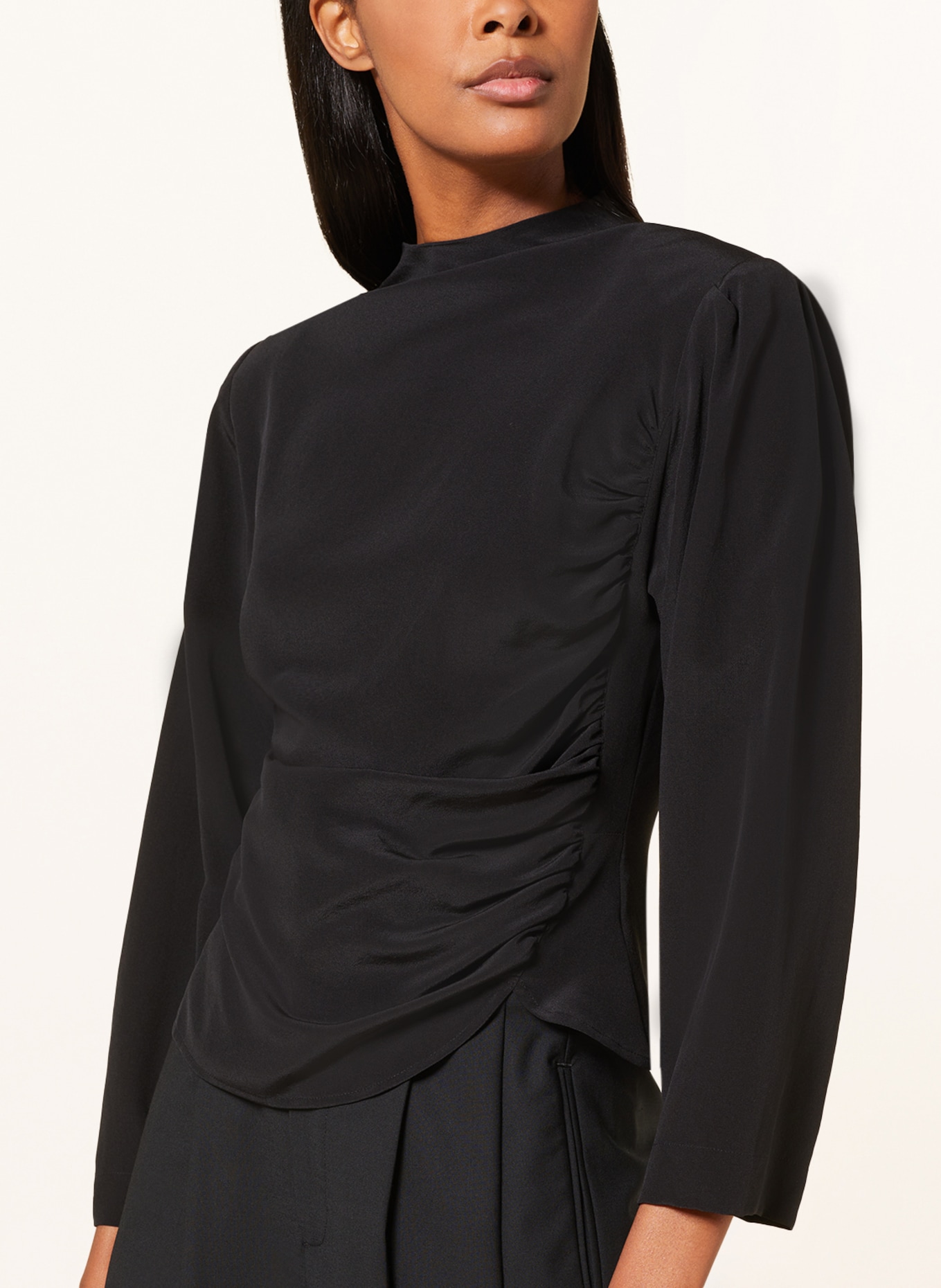 ENVELOPE 1976 Shirt blouse JET in silk, Color: BLACK (Image 4)