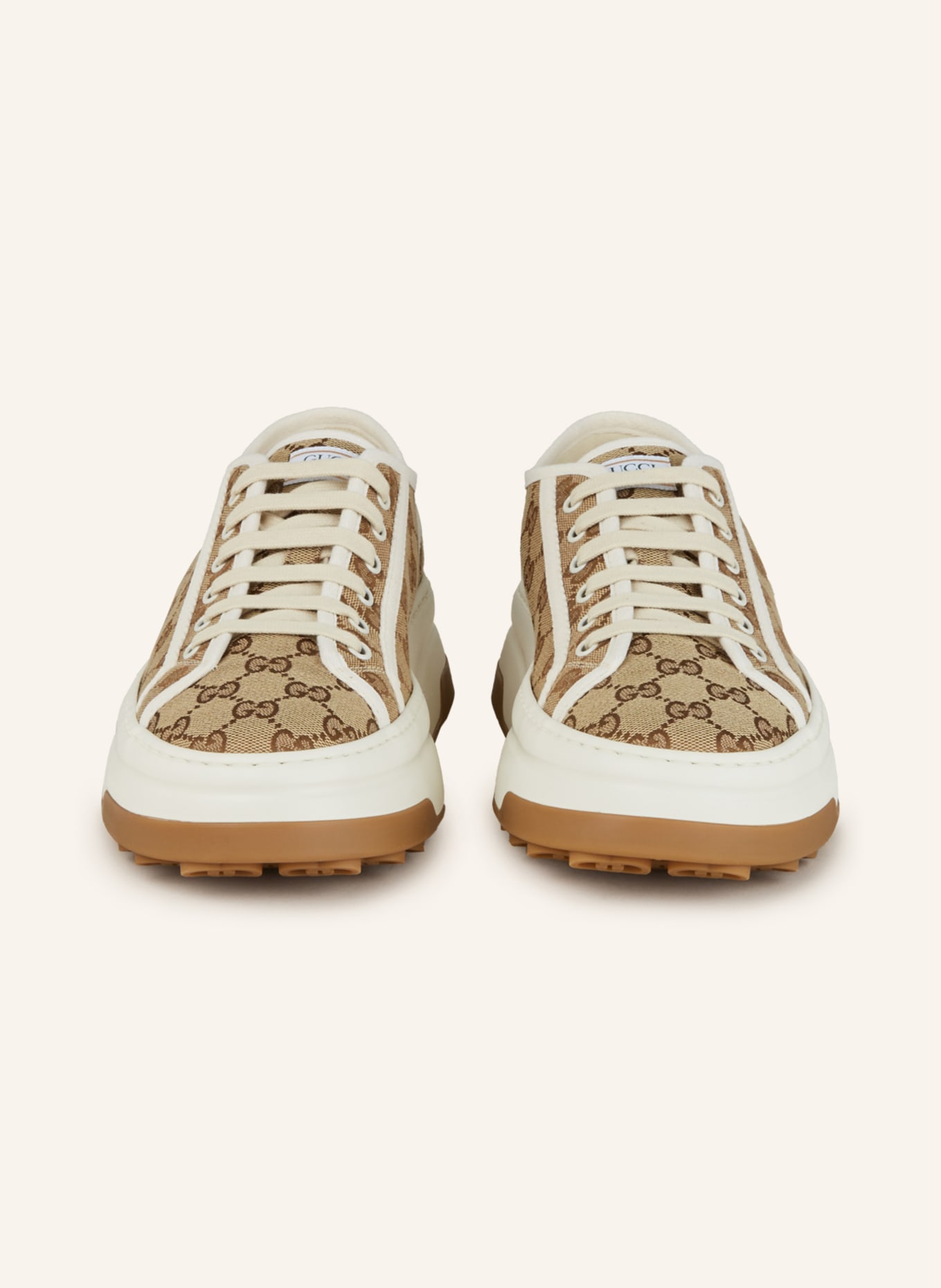 GUCCI Sneakers TENNIS TRECK, Color: ECRU/ BROWN (Image 3)