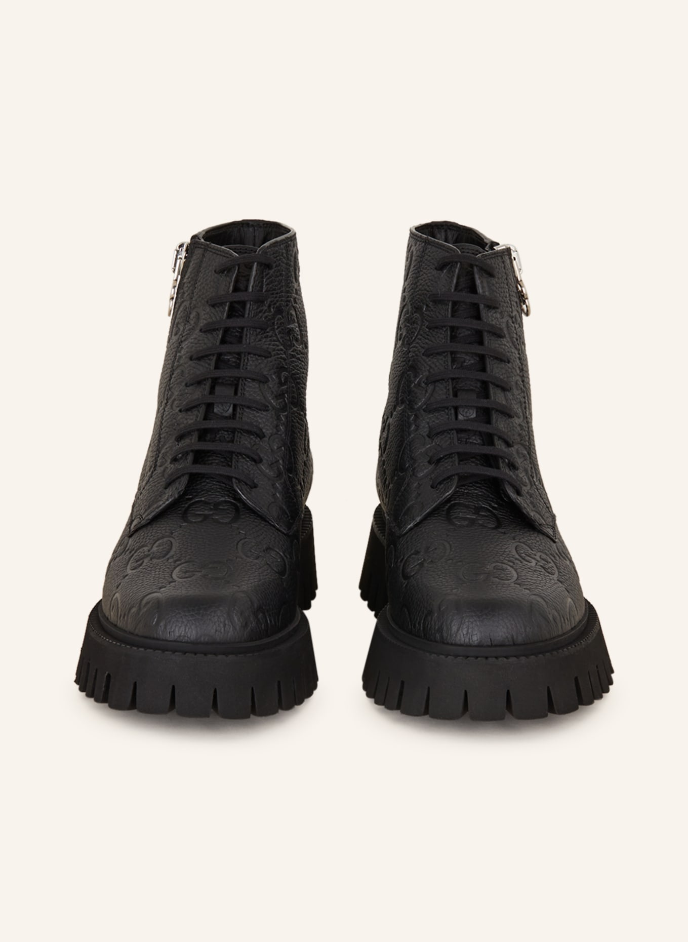 Gucci boots white laces hot sale
