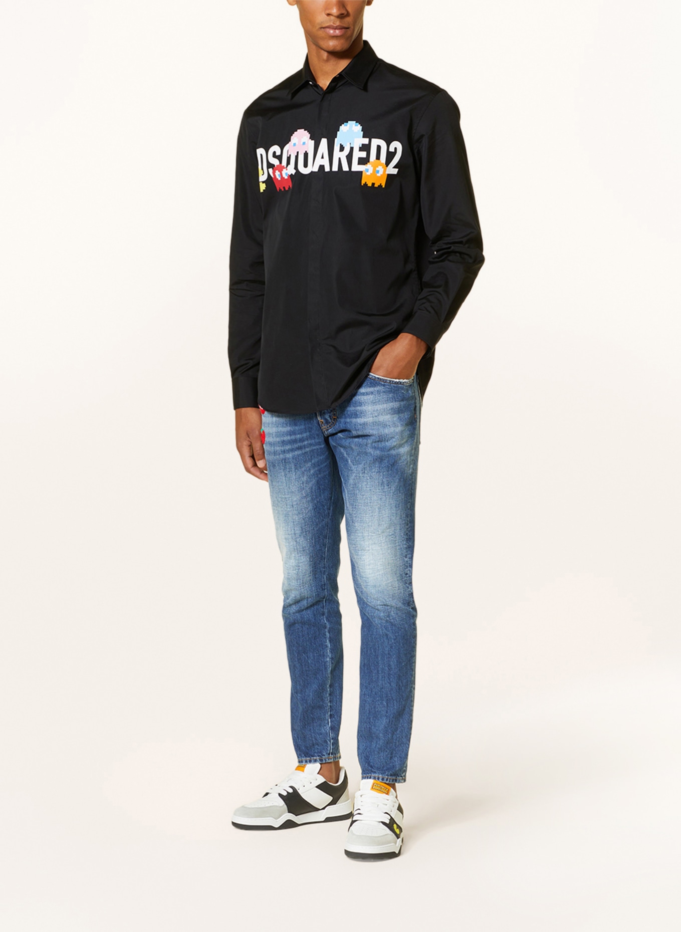 DSQUARED2 Shirt relaxed fit, Color: BLACK (Image 2)