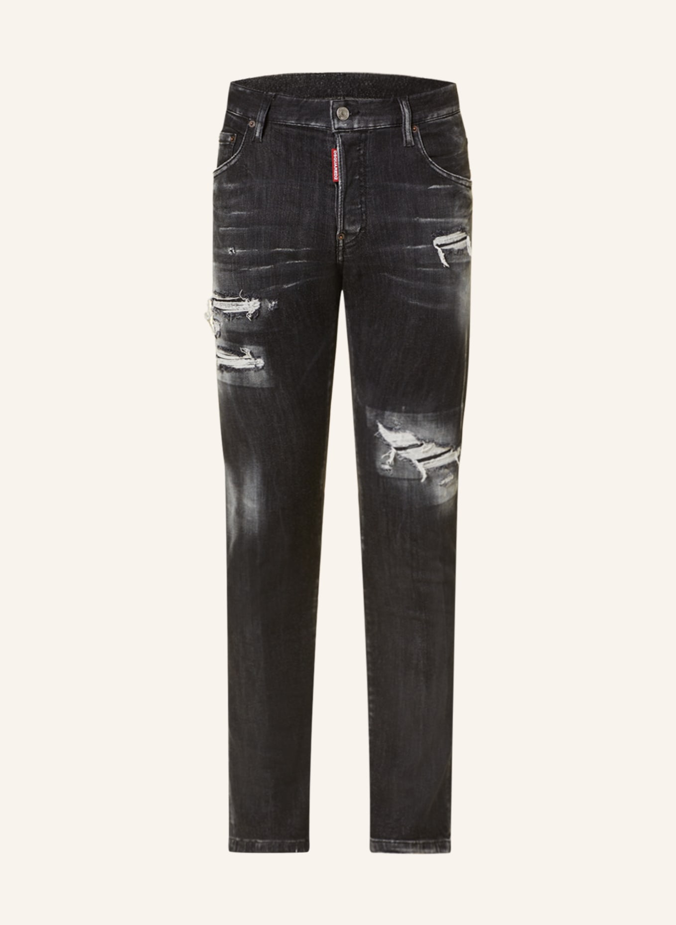 DSQUARED2 Destroyed jeans SKATER Skinny Fit, Color: 900 BLACK (Image 1)