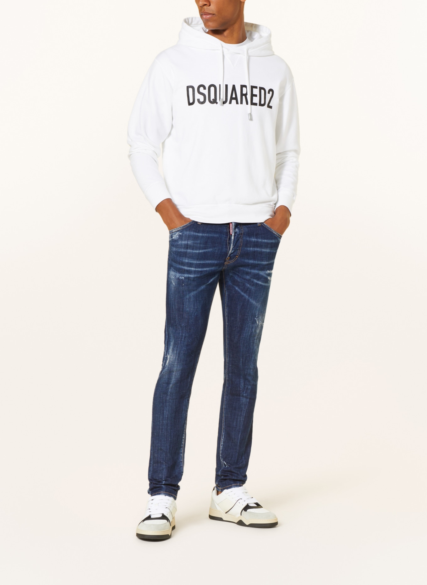 DSQUARED2 Destroyed Jeans COOL GUY Extra Slim Fit, Farbe: 470 NAVY BLUE (Bild 2)