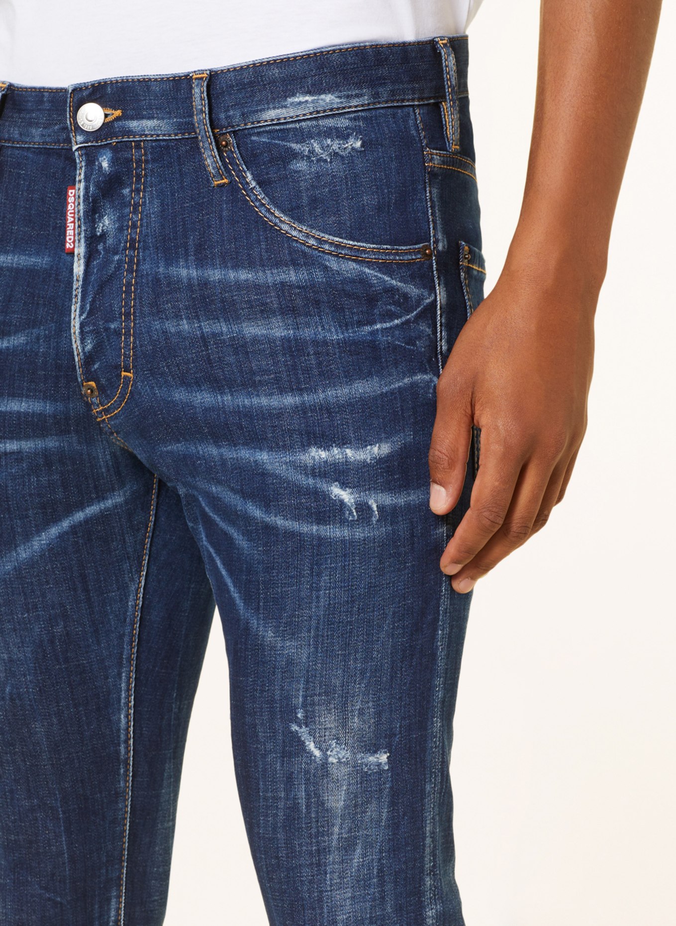 DSQUARED2 Destroyed jeans COOL GUY extra slim fit, Color: 470 NAVY BLUE (Image 6)