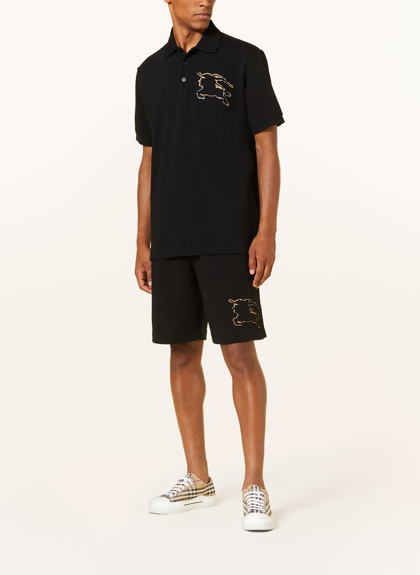 BURBERRY Piqué polo shirt WINSLOW, Color: BLACK (Image 2)