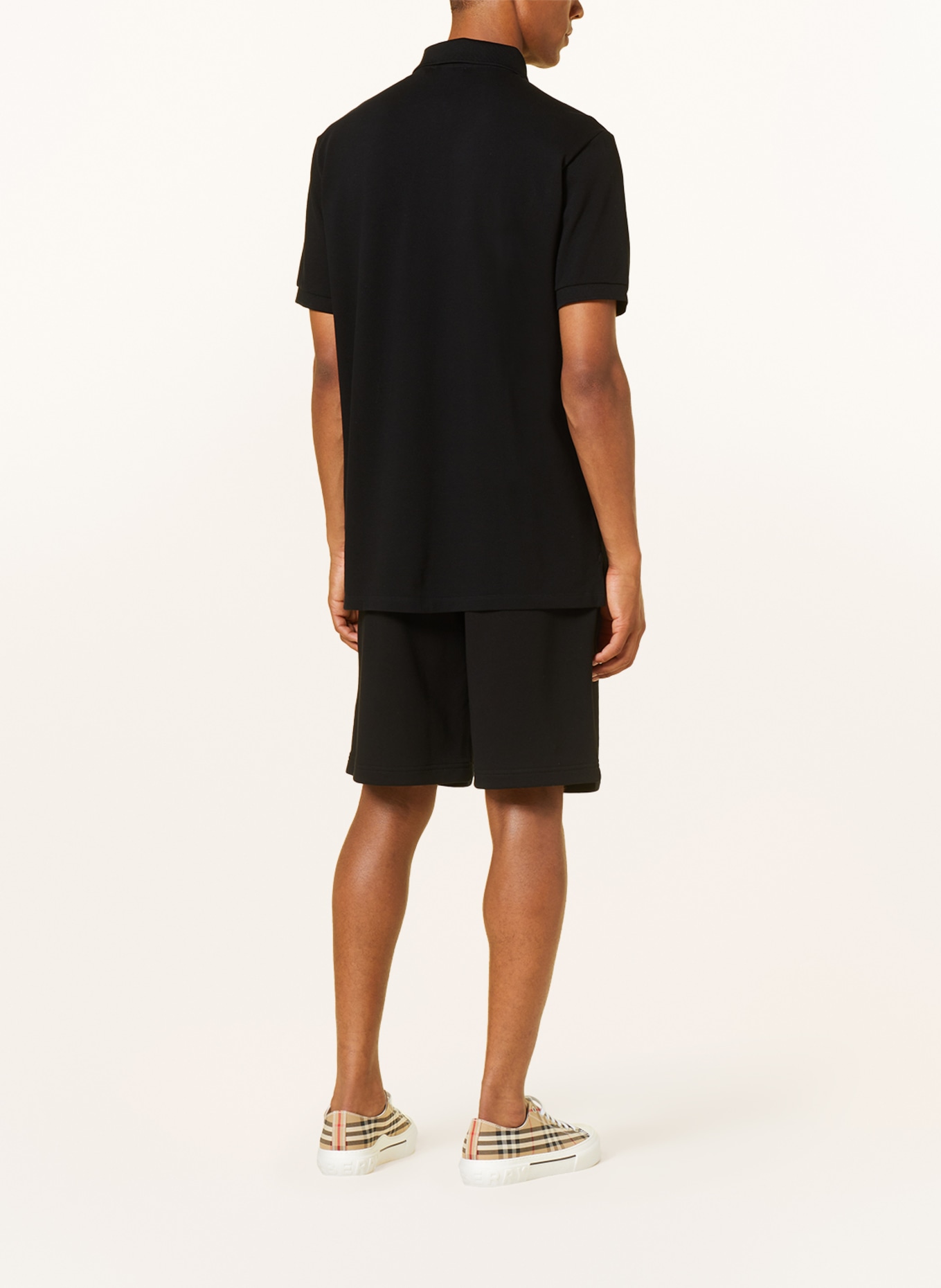 BURBERRY Piqué polo shirt WINSLOW, Color: BLACK (Image 3)