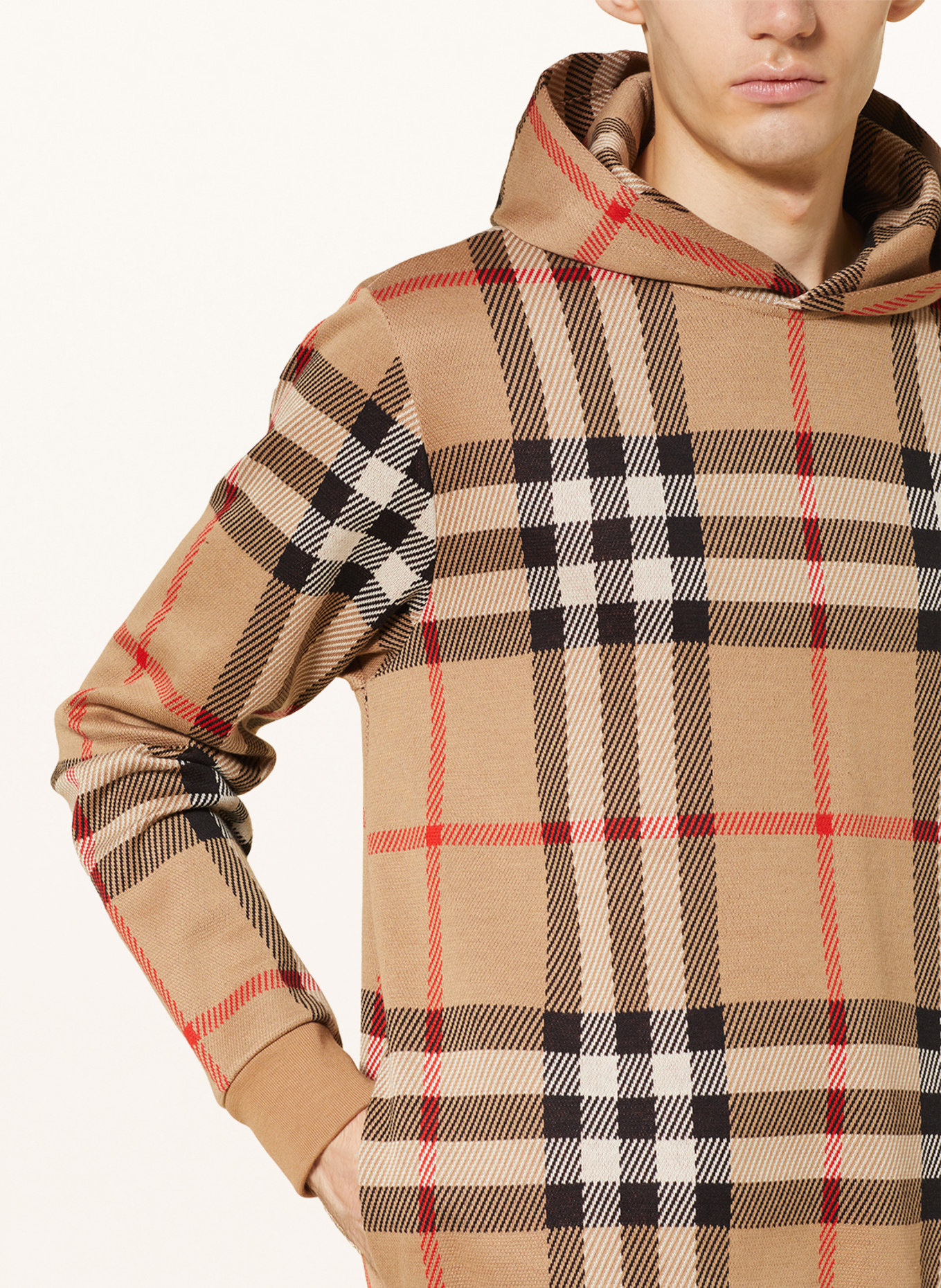 BURBERRY Hoodie FERRYTON, Color: LIGHT BROWN/ BLACK/ RED (Image 5)
