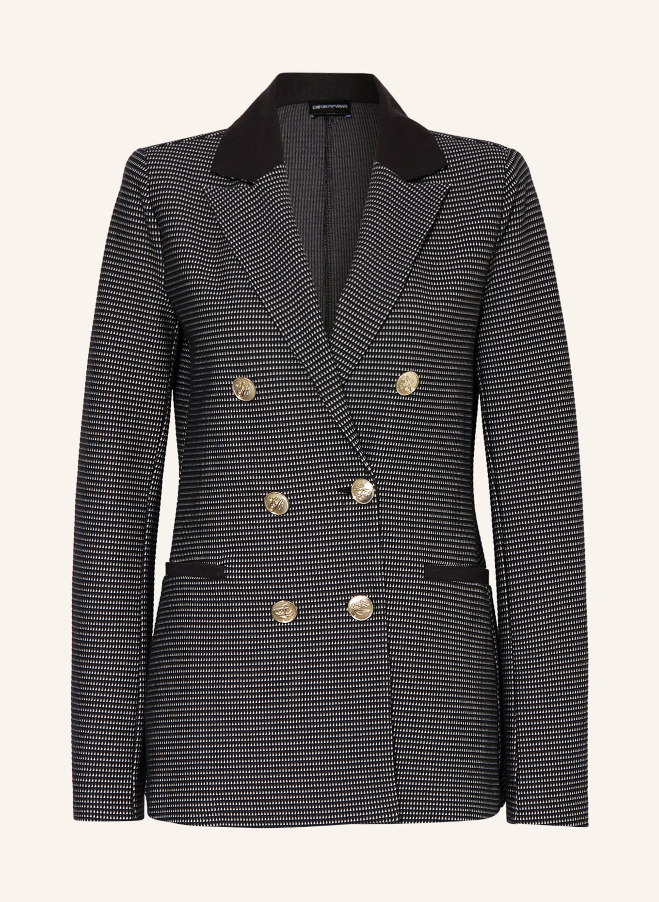 EMPORIO ARMANI Jacquard blazer, Color: BLACK/ WHITE (Image 1)