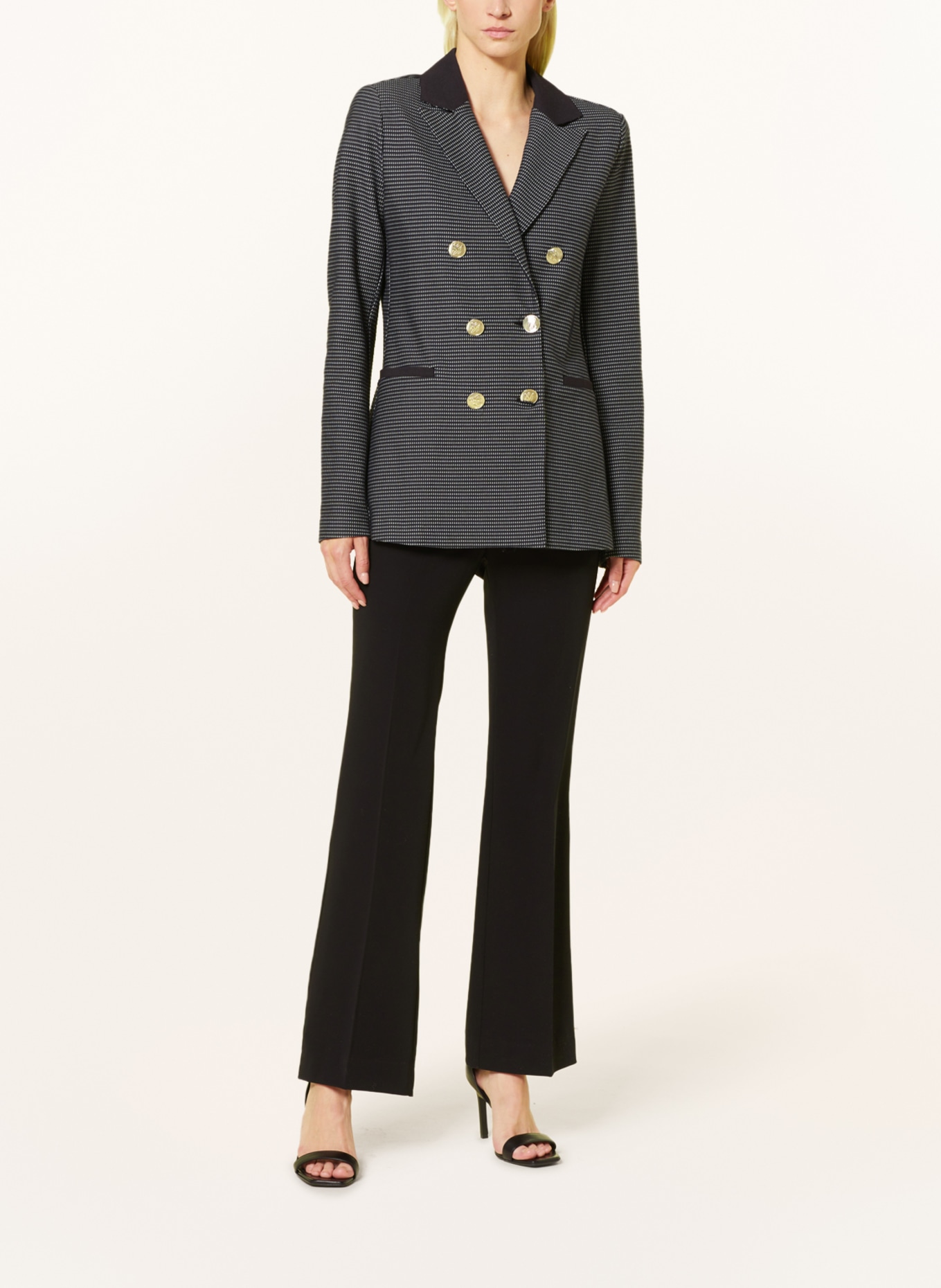EMPORIO ARMANI Jacquard blazer, Color: BLACK/ WHITE (Image 2)