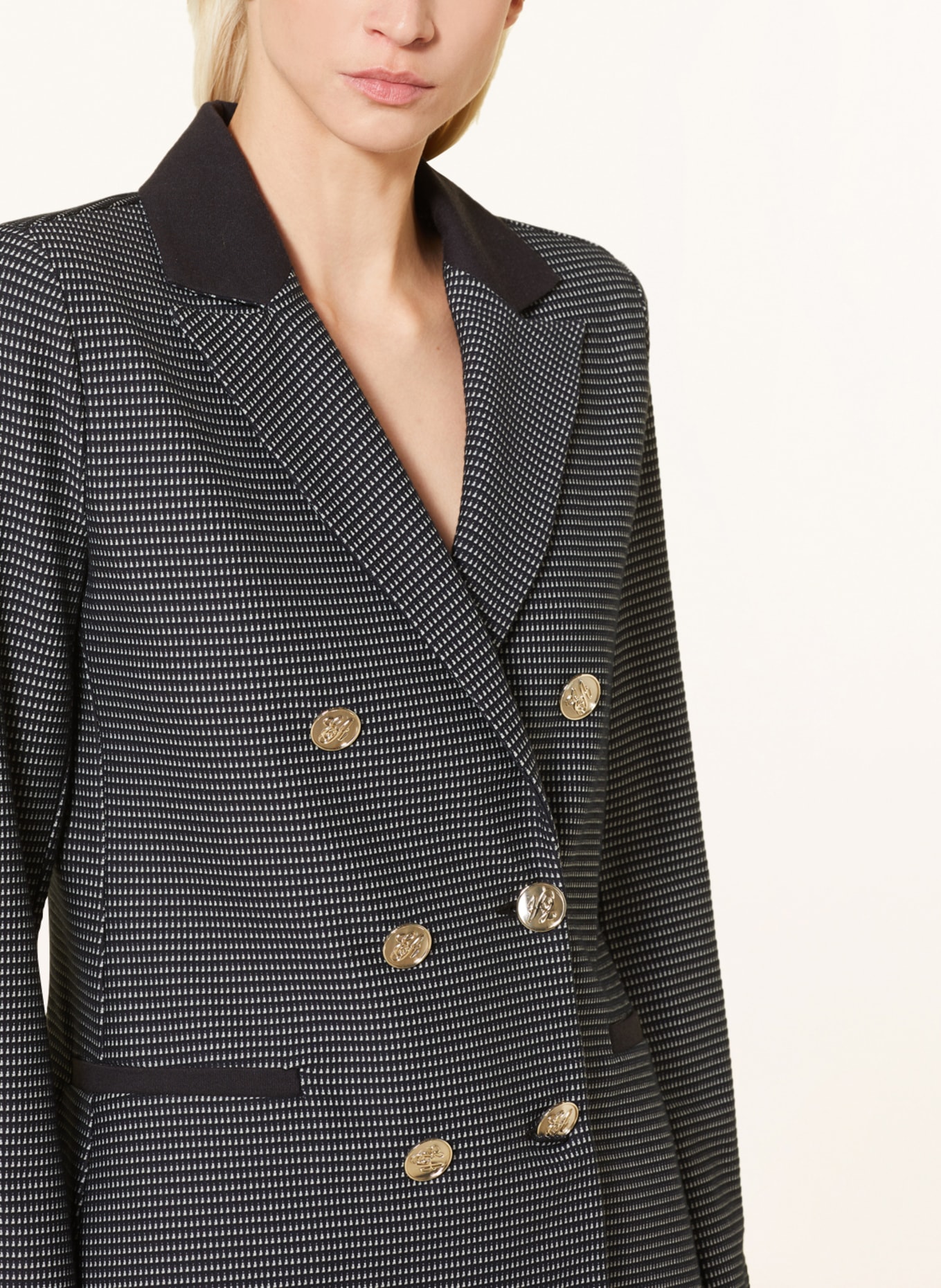 EMPORIO ARMANI Jacquard blazer, Color: BLACK/ WHITE (Image 4)