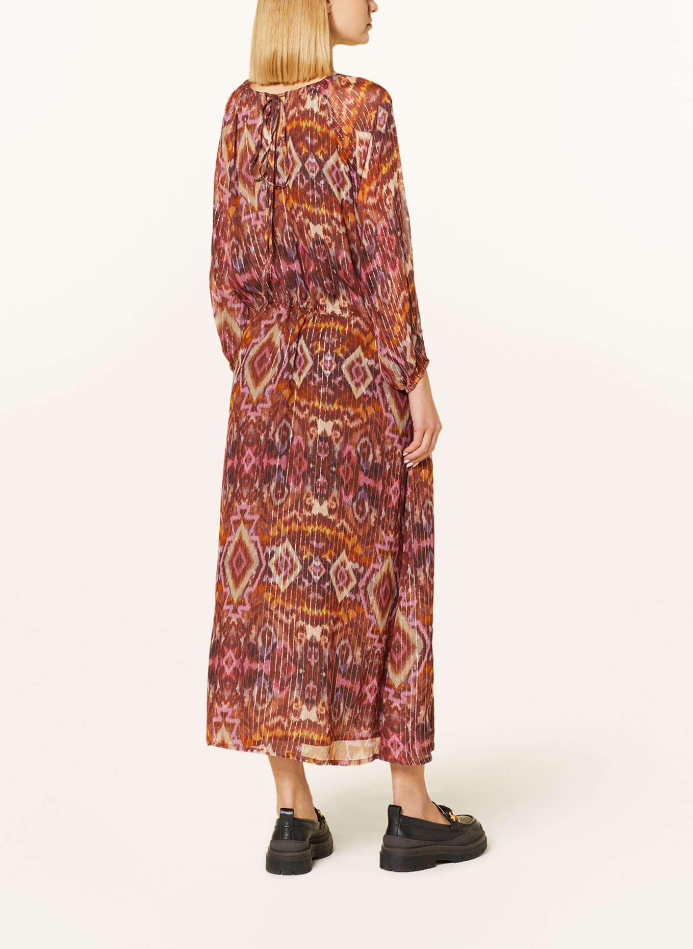 FrogBox Kleid mit Glitzergarn, Farbe: DUNKELROT/ DUNKELORANGE/ ROSA (Bild 3)