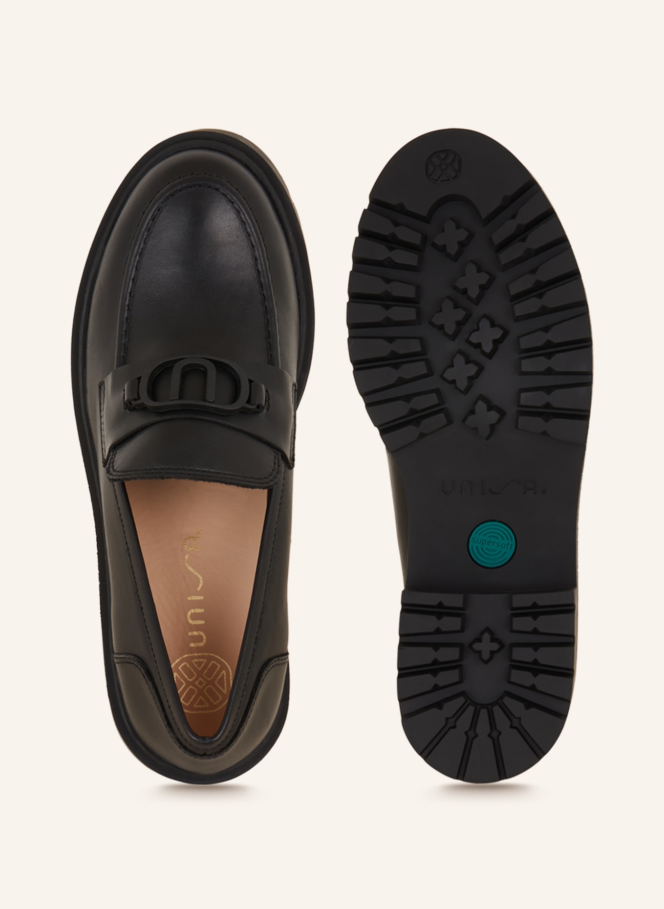 UNISA Loafers GABON, Color: BLACK (Image 5)
