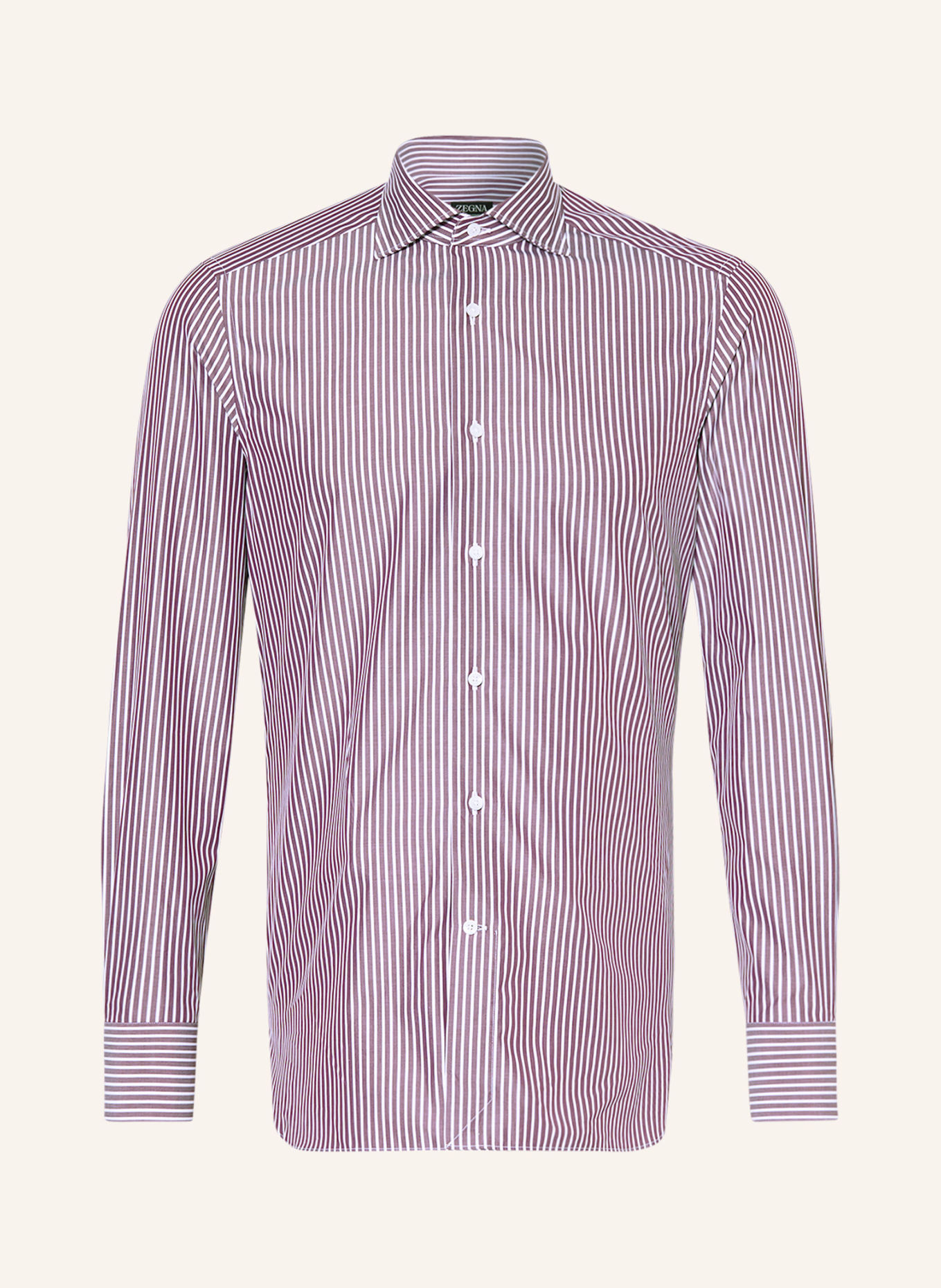 ZEGNA Shirt TROFEO comfort fit, Color: WHITE/ DARK RED(Image null)