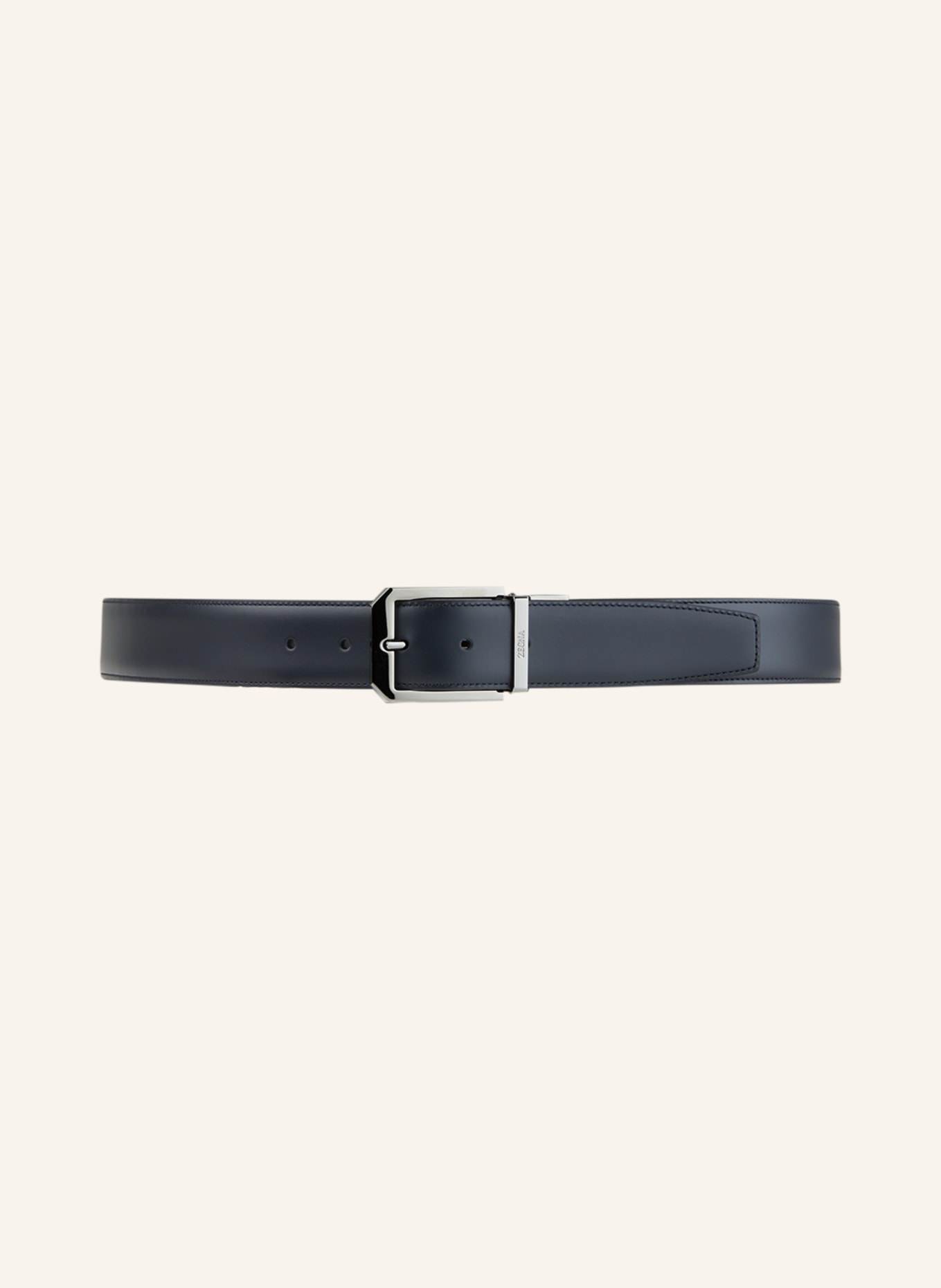 ZEGNA Reversible leather belt, Color: BLACK (Image 2)