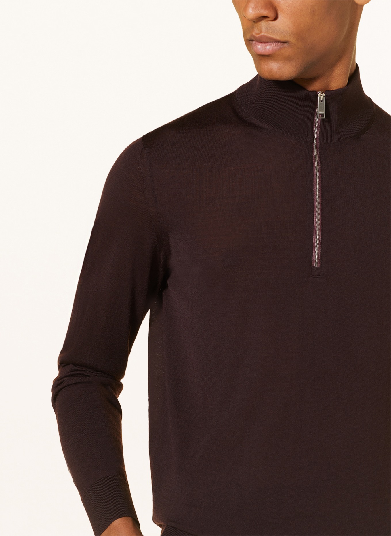 ZEGNA Half-zip sweater: DARK RED