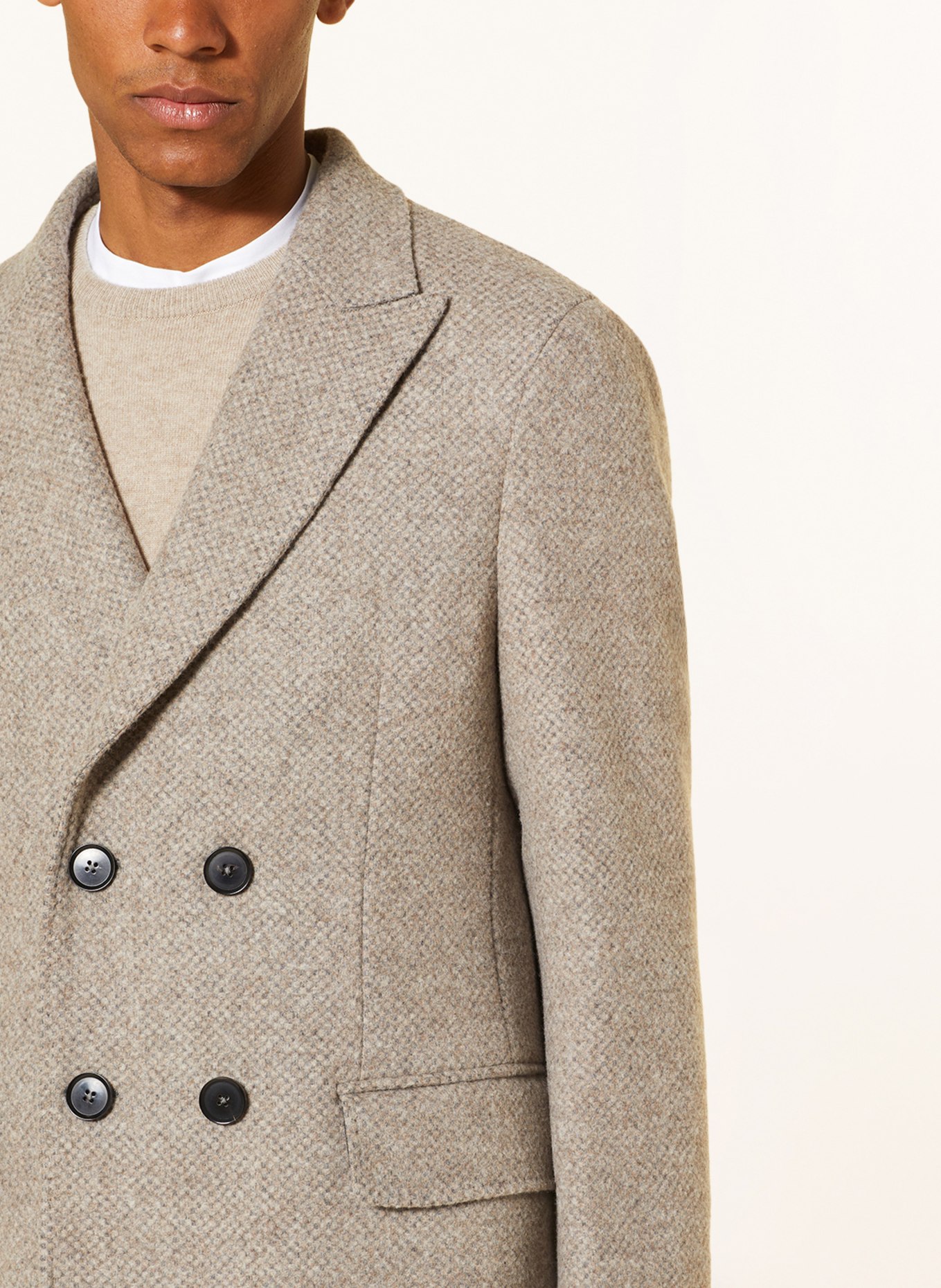 Cream color wool coat new arrivals