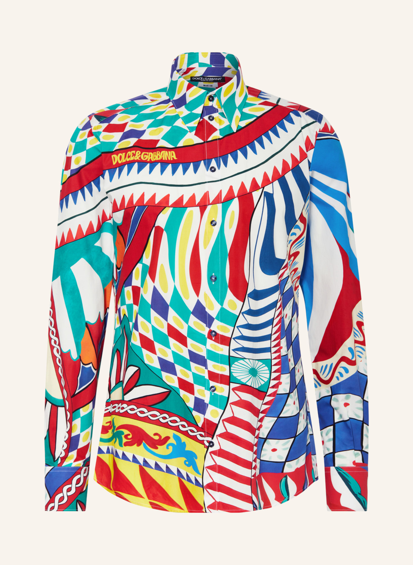 DOLCE & GABBANA Shirt regular fit, Color: WHITE/ BLUE/ RED (Image 1)