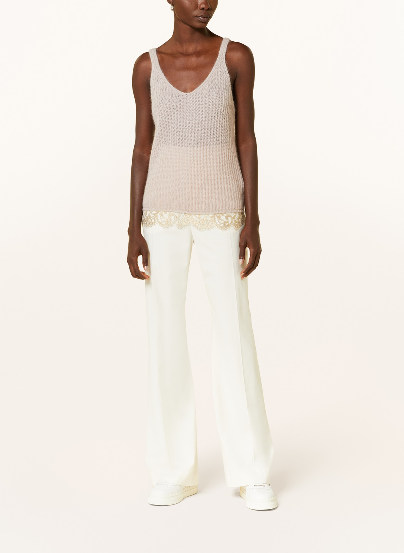 FABIANA FILIPPI Knit top with mohair and alpaca, Color: ROSE/ GOLD (Image 2)