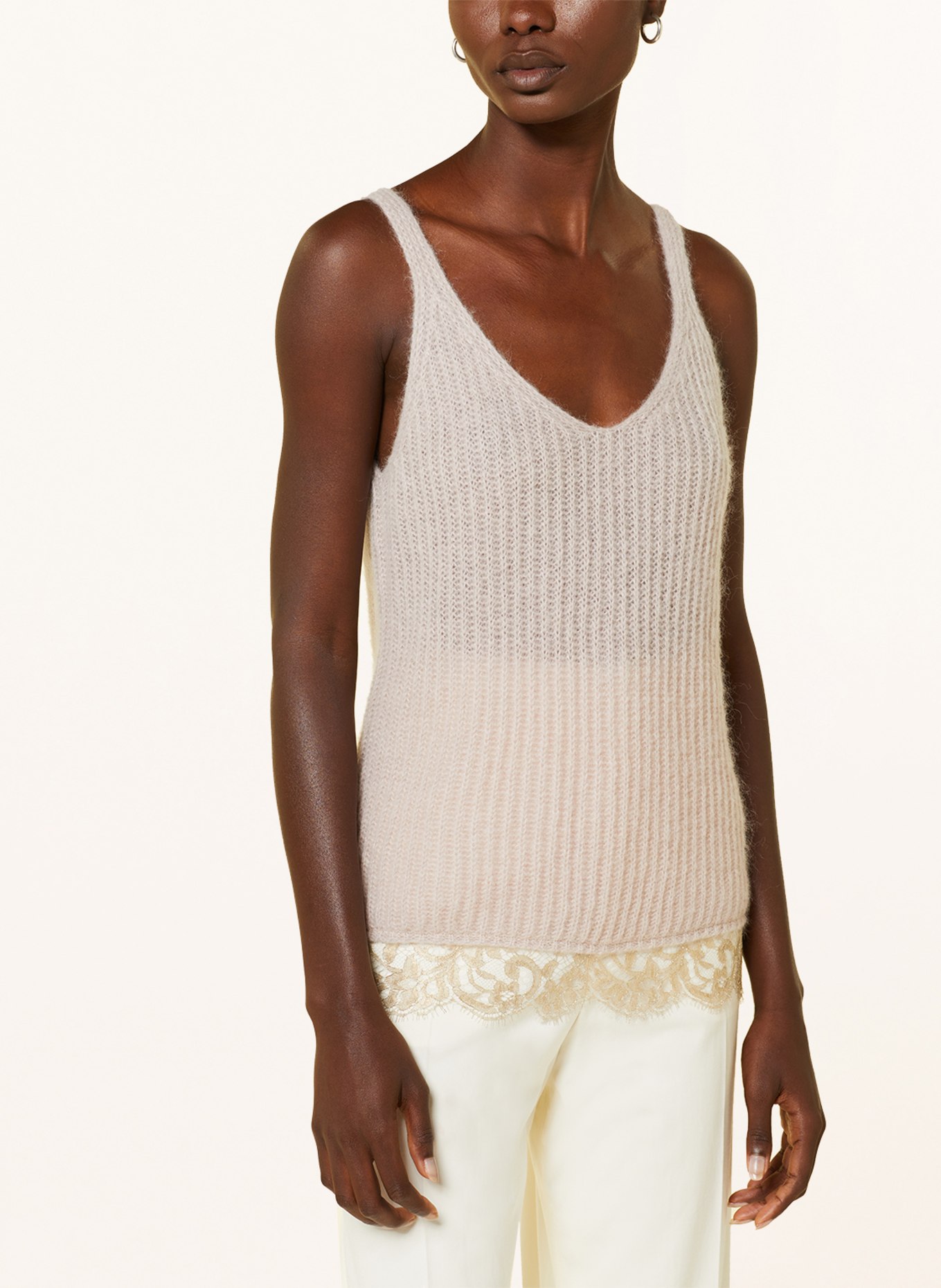 FABIANA FILIPPI Knit top with mohair and alpaca, Color: ROSE/ GOLD (Image 4)