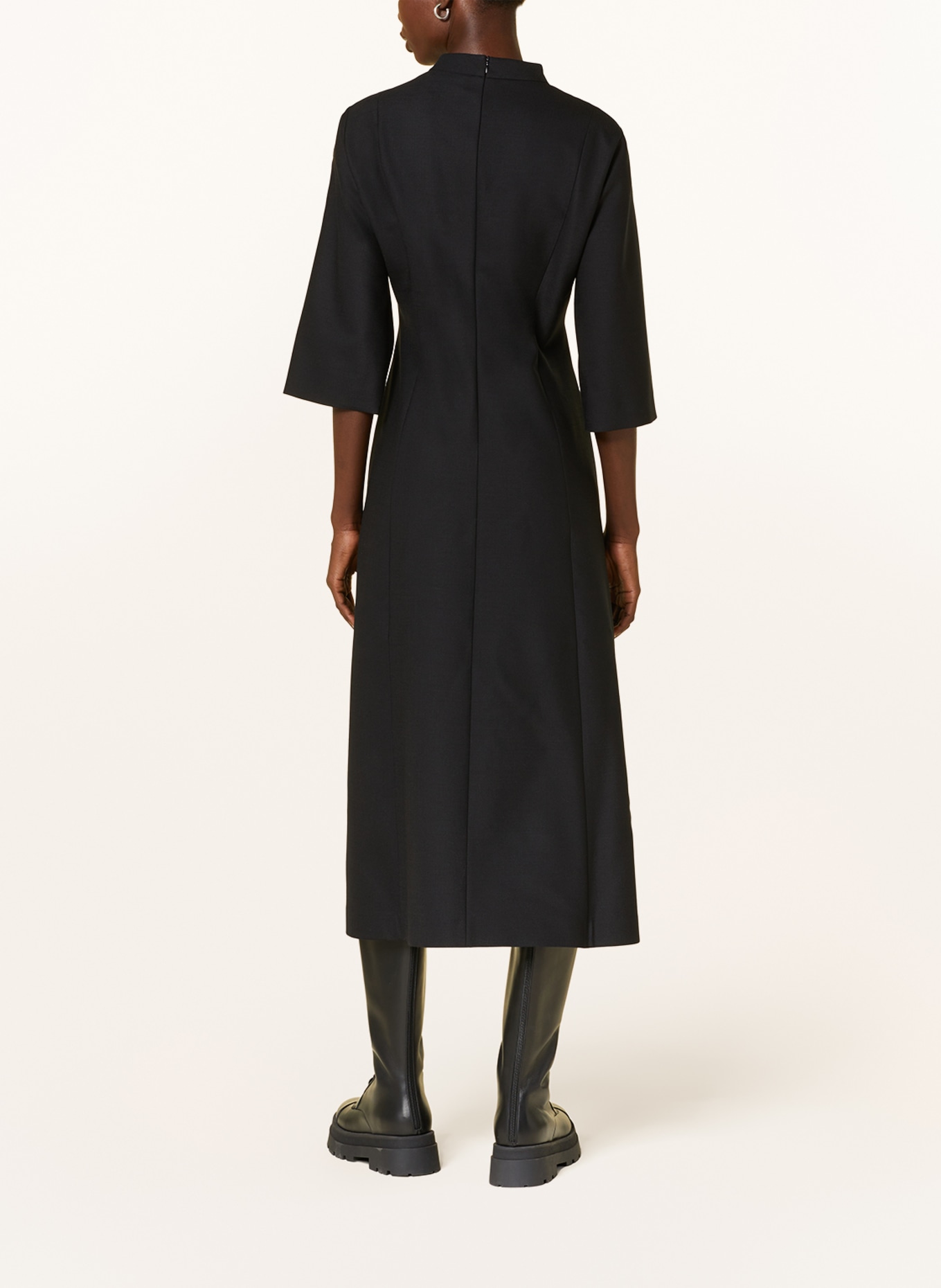 FABIANA FILIPPI Dress with 3/4 sleeves, Color: BLACK (Image 3)