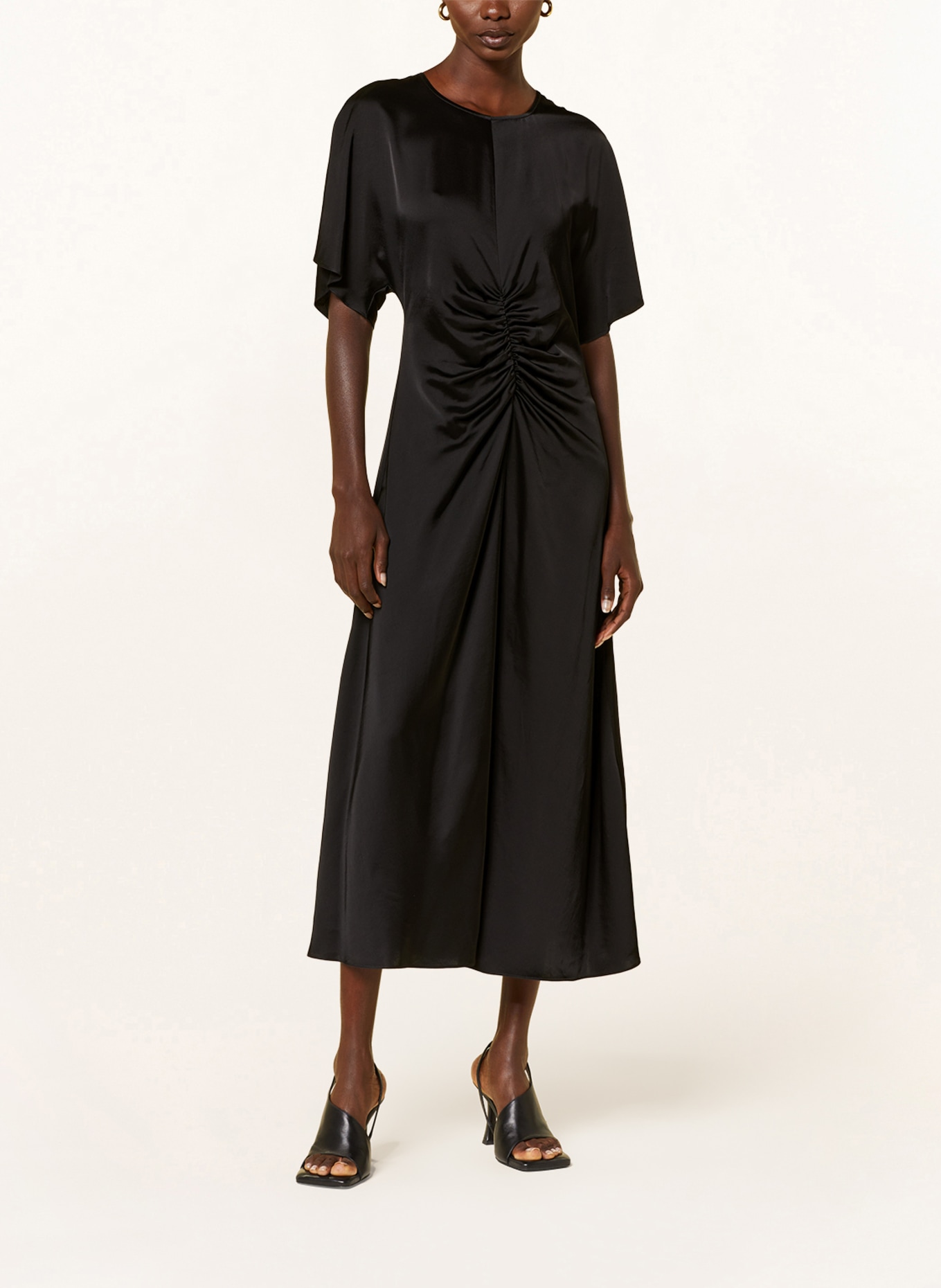FABIANA FILIPPI Satin dress, Color: BLACK (Image 2)