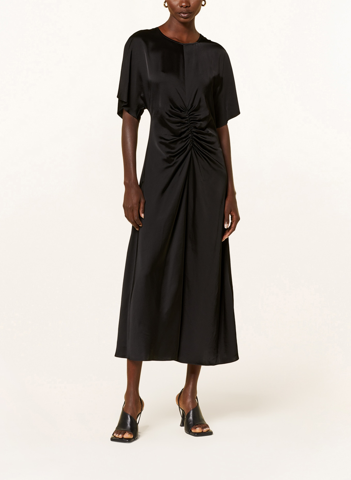 FABIANA FILIPPI Satin dress: BLACK
