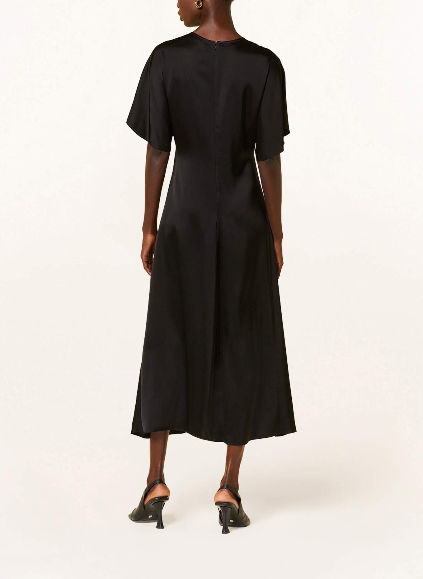 FABIANA FILIPPI Satin dress, Color: BLACK (Image 3)