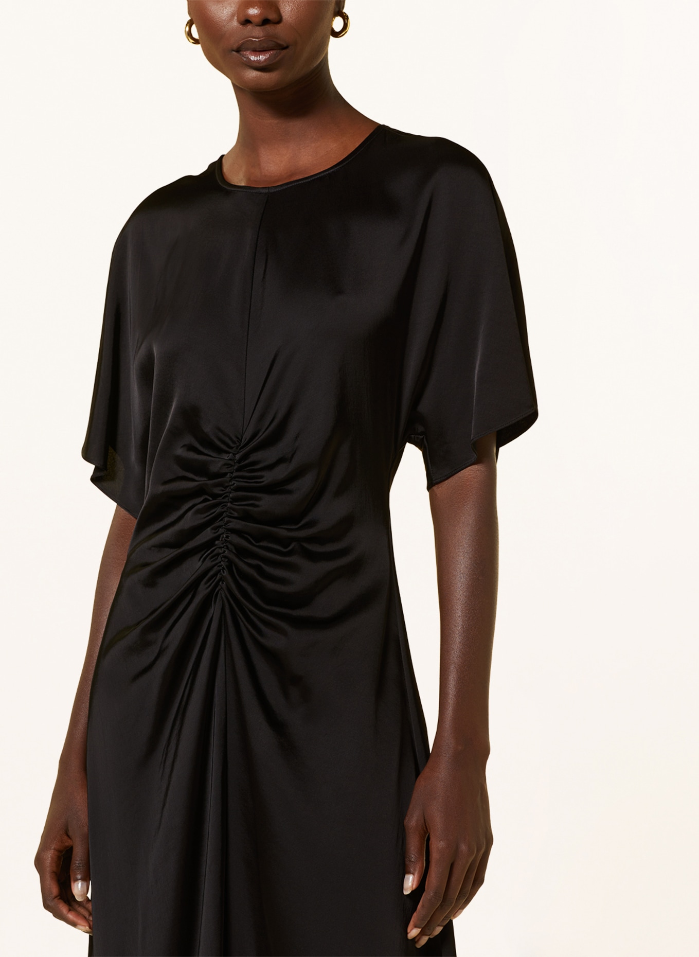 FABIANA FILIPPI Satin dress: BLACK