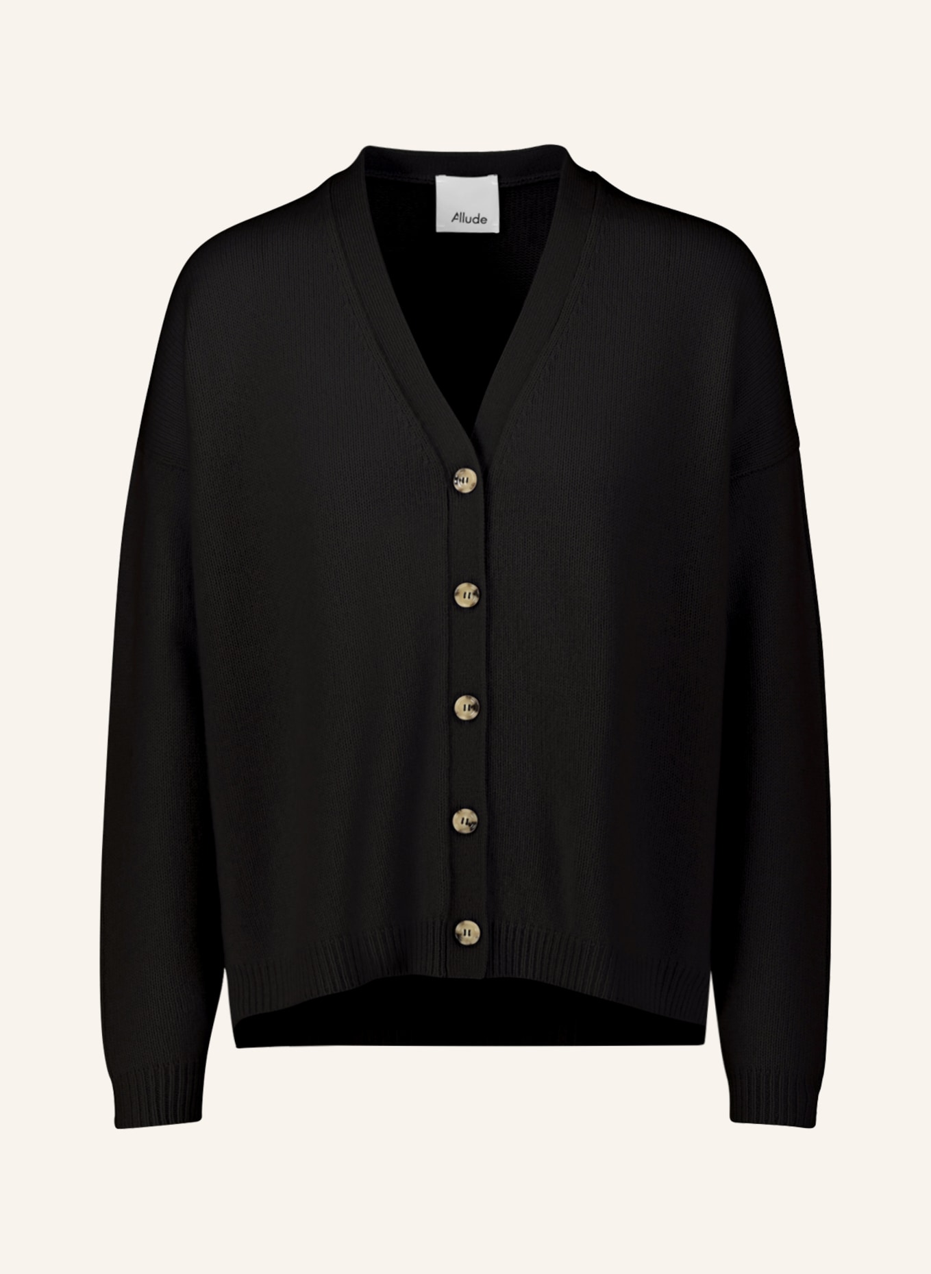 ALLUDE Cashmere cardigan, Color: BLACK (Image 1)