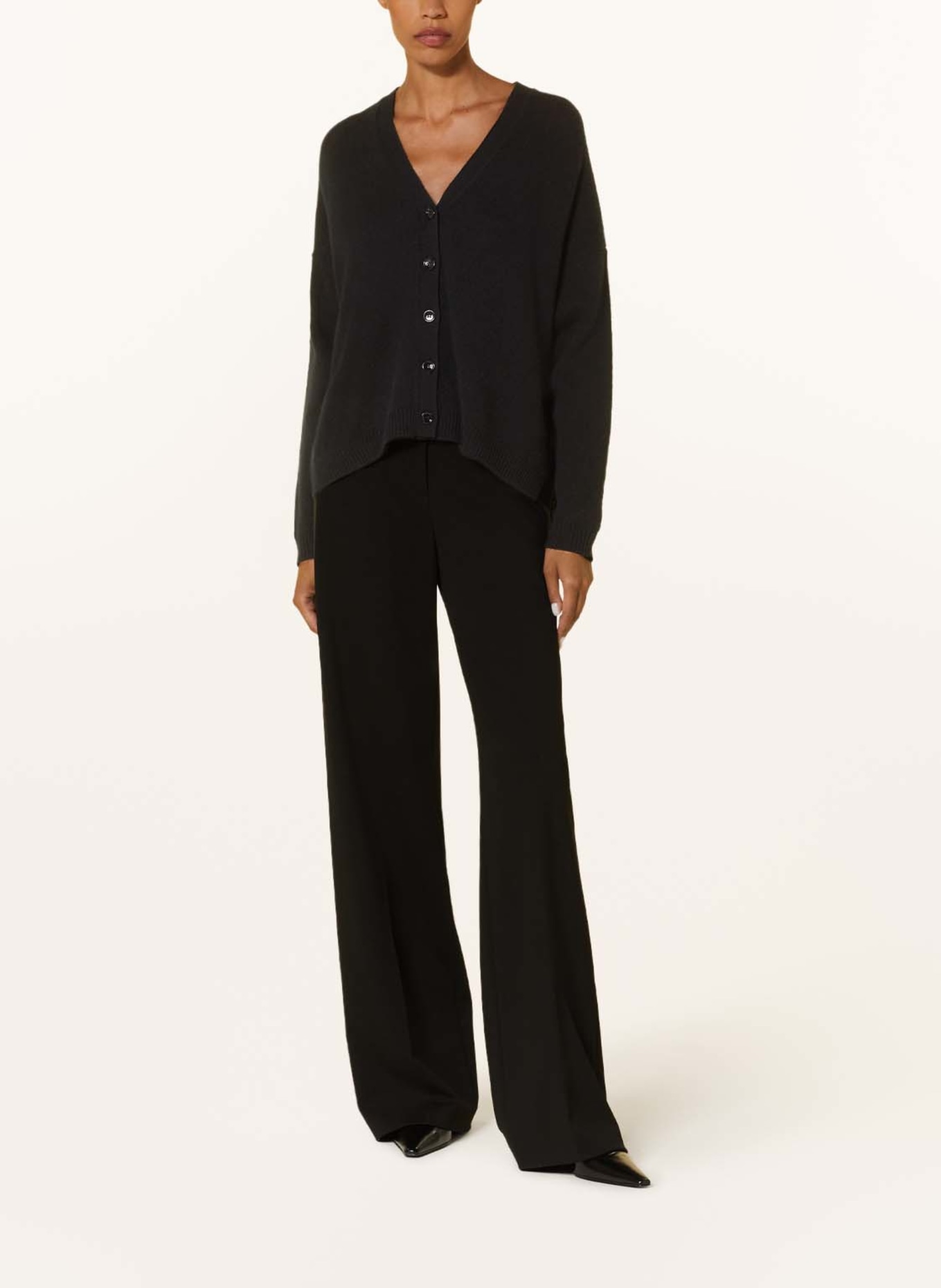 ALLUDE Cashmere cardigan, Color: BLACK (Image 2)