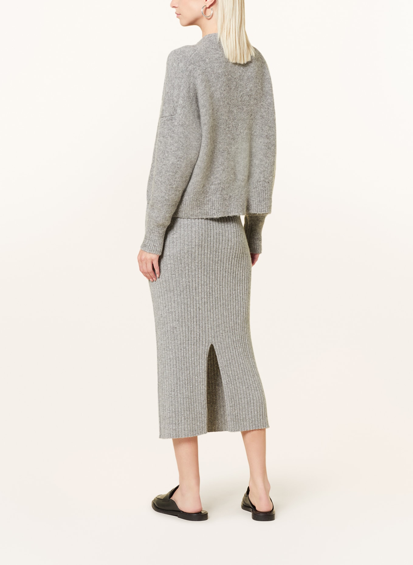 ALLUDE Knit skirt in cashmere, Color: GRAY (Image 3)