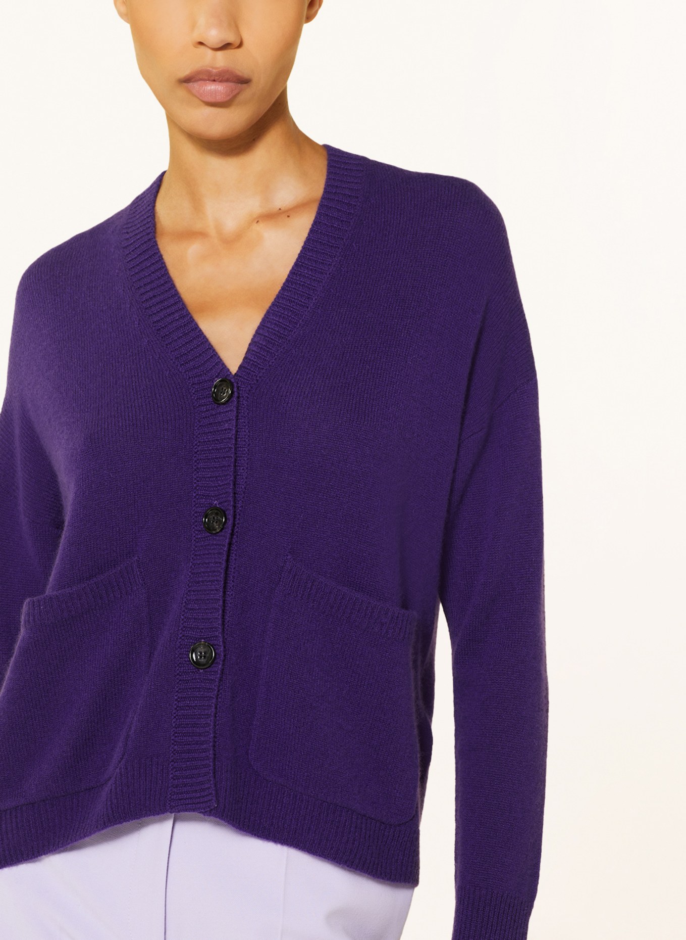 Purple cashmere cardigan store