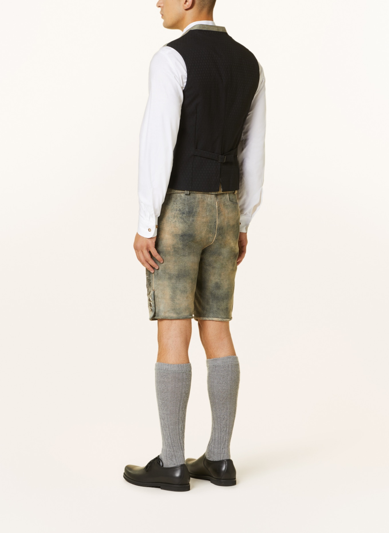 Spieth & Wensky Spodnie skórzane w stylu ludowym BARTOLOMEO, Kolor: JASNOBRĄZOWY (Obrazek 3)