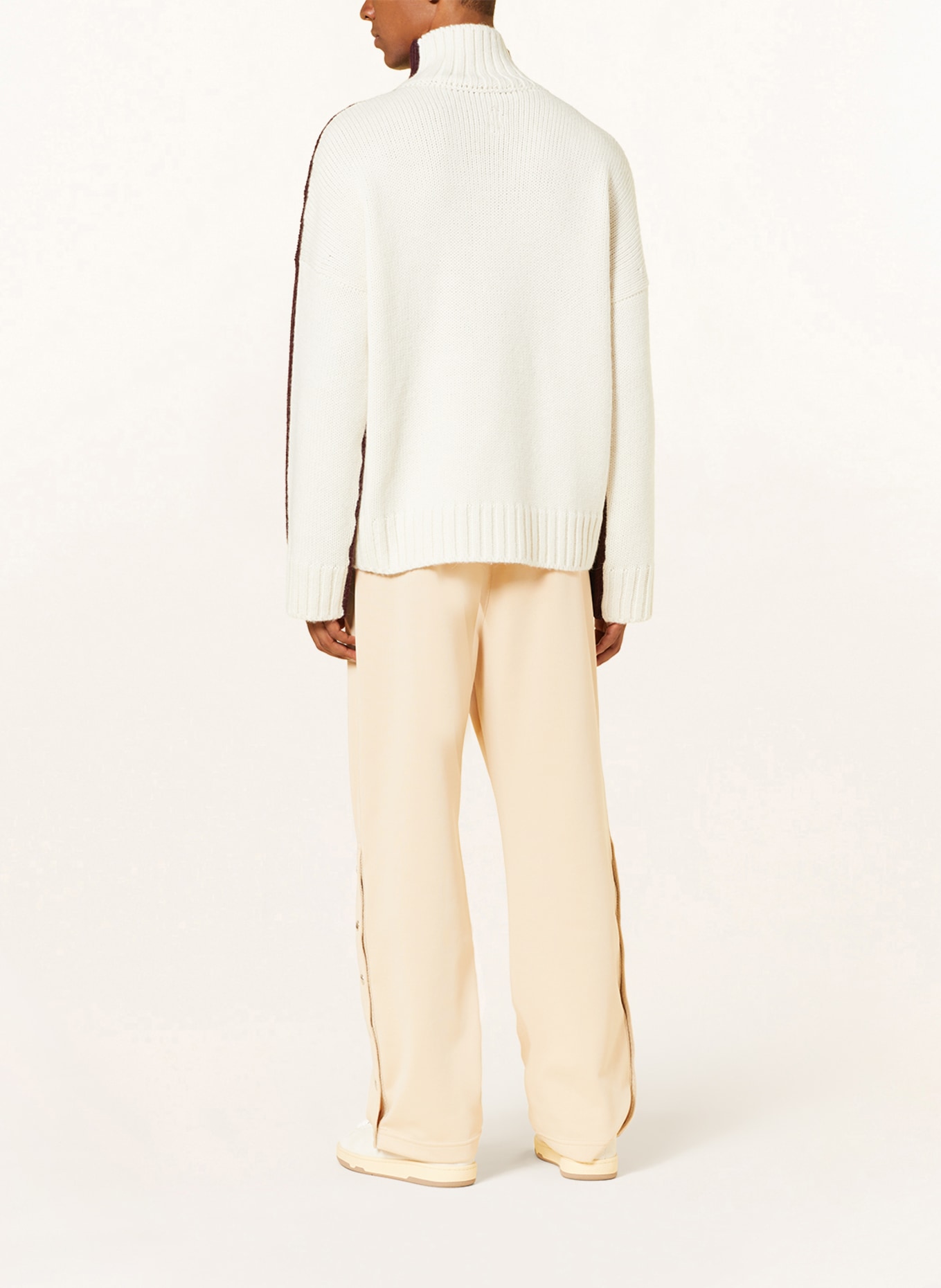 JW ANDERSON Sweater with alpaca, Color: DARK RED/ WHITE (Image 3)
