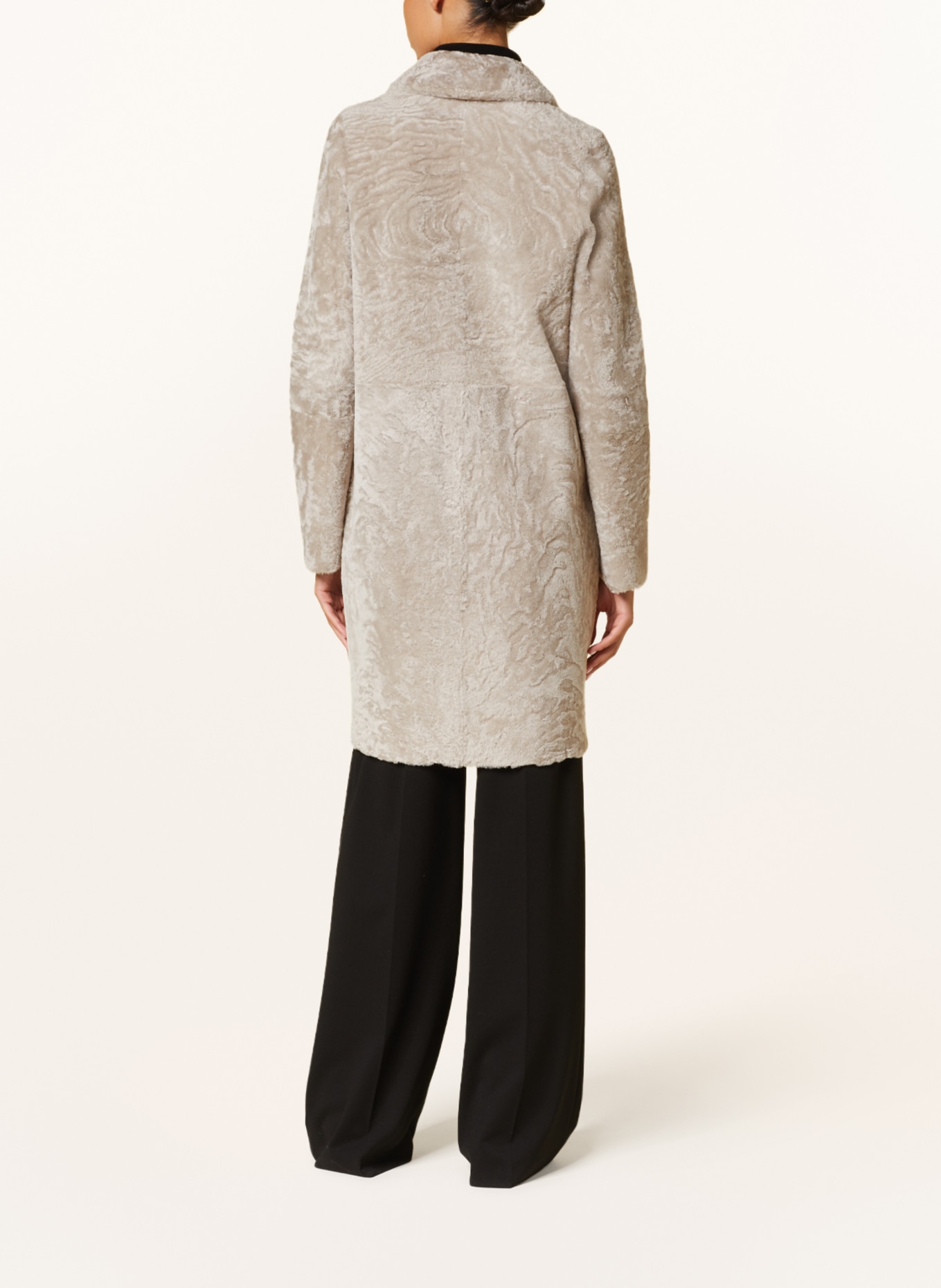 BENEDETTA NOVI Lambskin coat SERENA reversible, Color: BEIGE (Image 4)