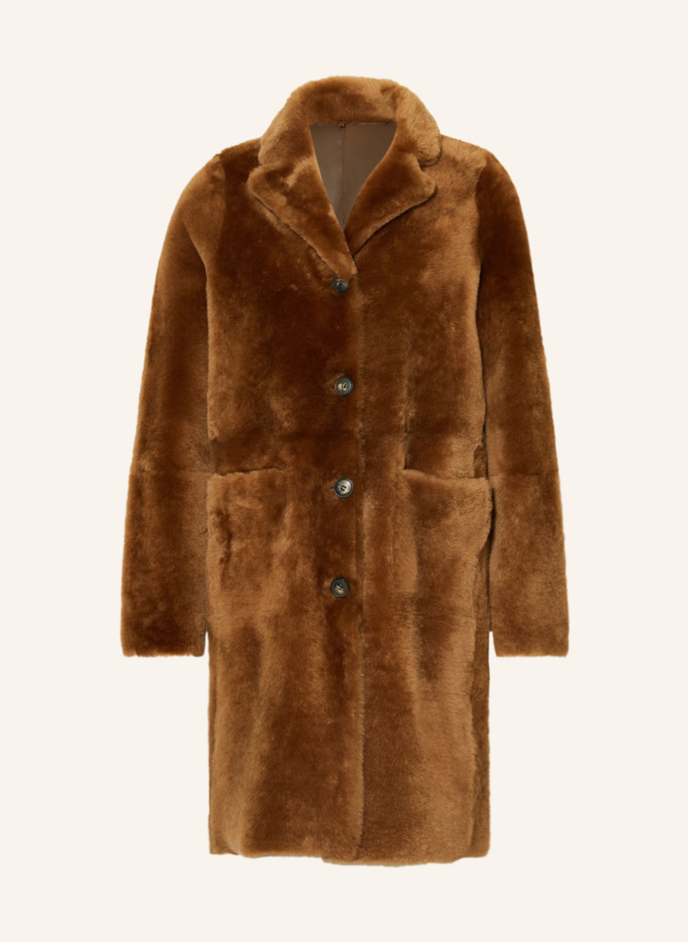 BENEDETTA NOVI Lambskin coat SERENA, Color: CAMEL (Image 1)