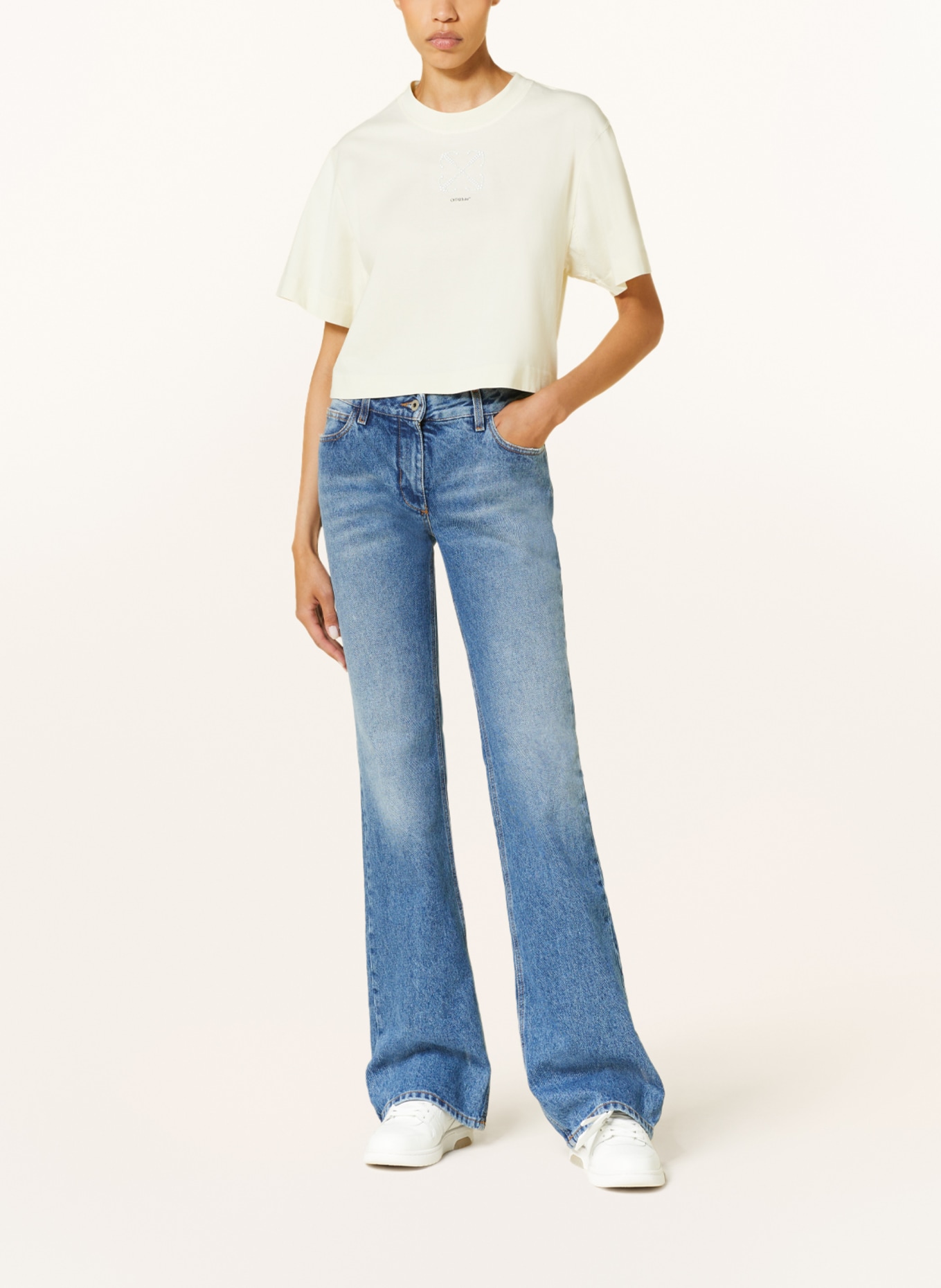 Off-White Flared Jeans, Farbe: 4500 BLUE NO COLOR (Bild 2)