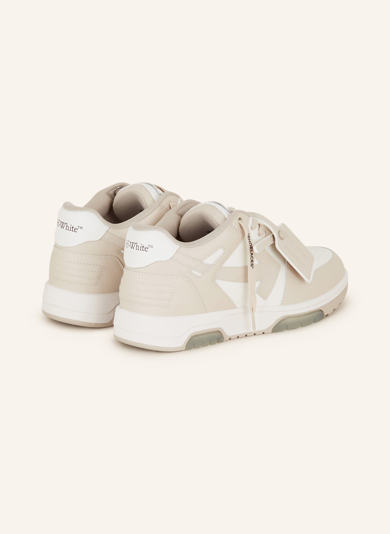 Off-White Sneakers OUT OF OFFICE, Color: BEIGE/ WHITE (Image 2)