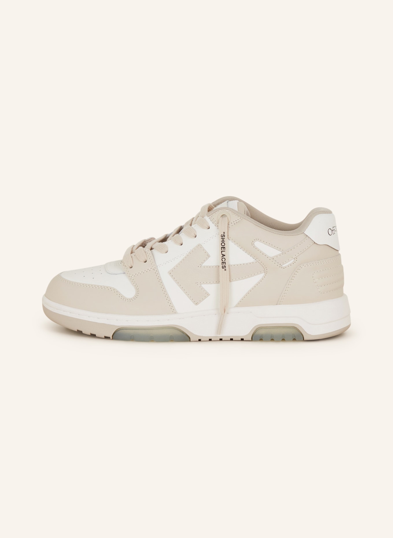 Off-White Sneakers OUT OF OFFICE, Color: BEIGE/ WHITE (Image 4)