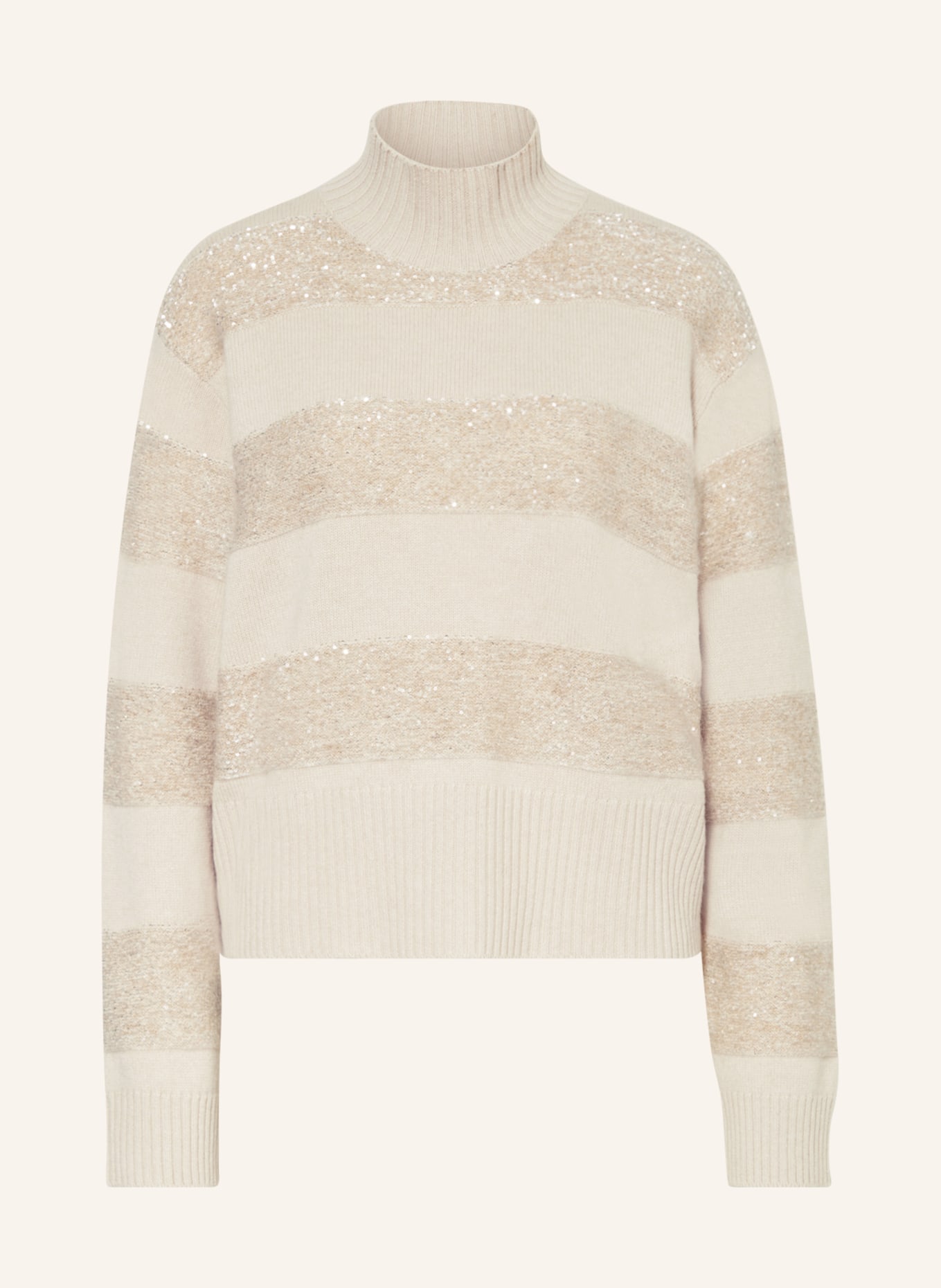 BRUNELLO CUCINELLI Sweater with cashmere and sequins, Color: CREAM (Image 1)