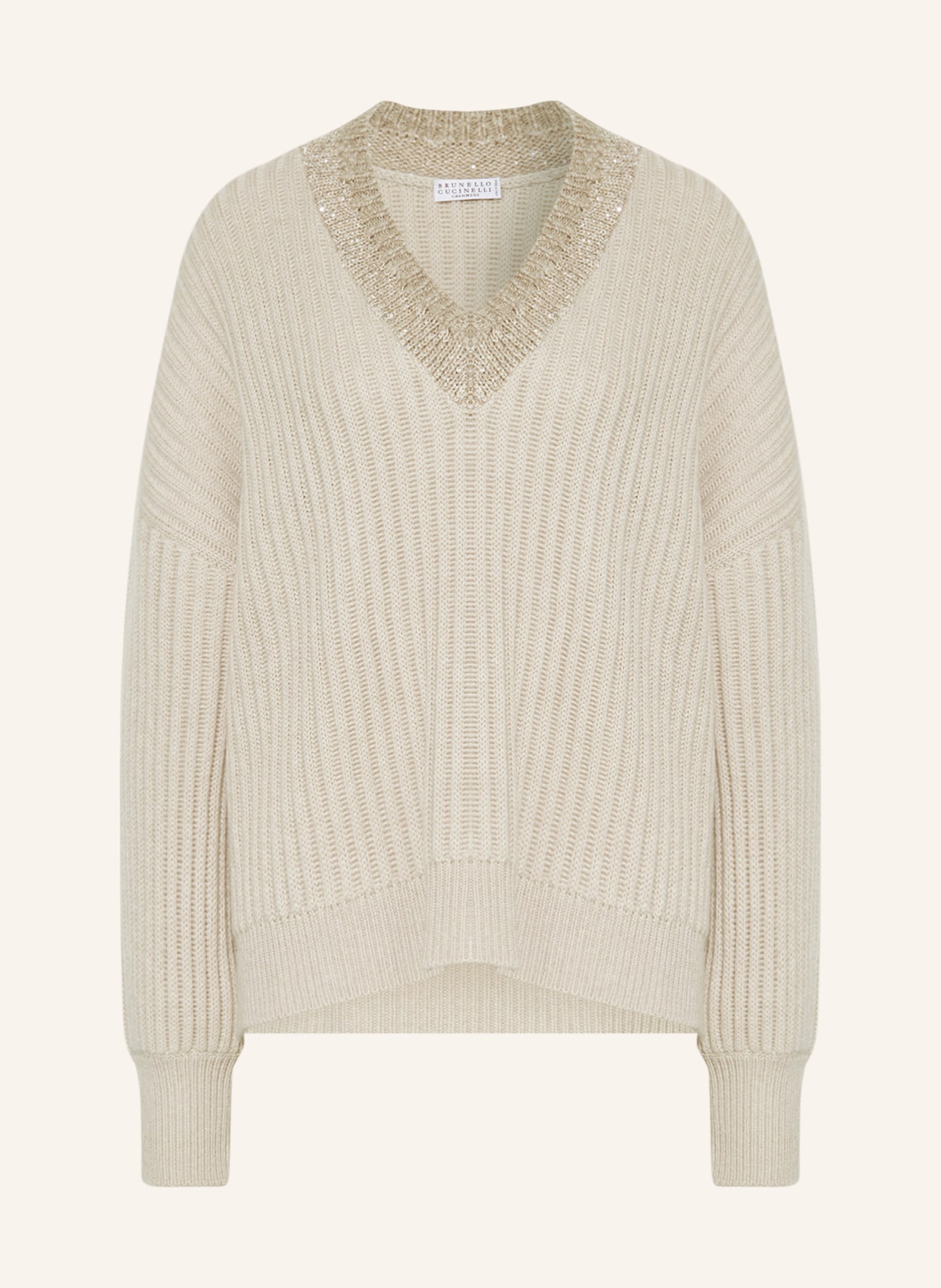 BRUNELLO CUCINELLI Cashmere sweater in beige