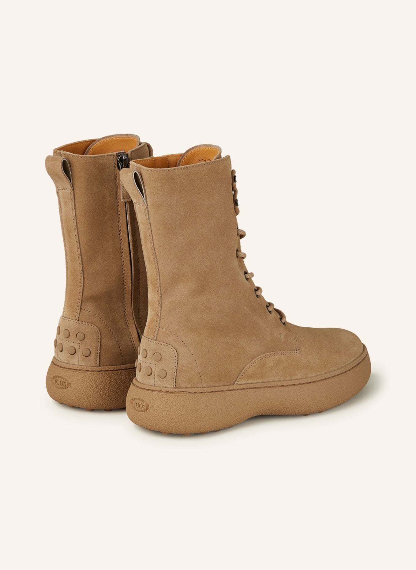 TOD'S Lace-up boots, Color: LIGHT BROWN (Image 2)