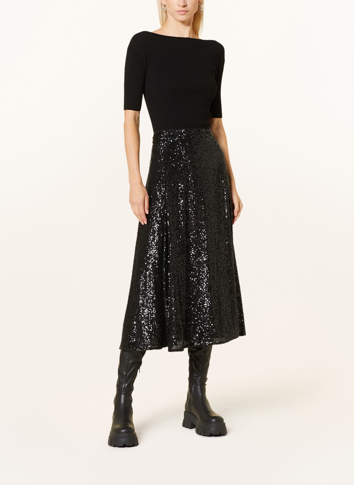 lilienfels Skirt with sequins, Color: BLACK (Image 2)