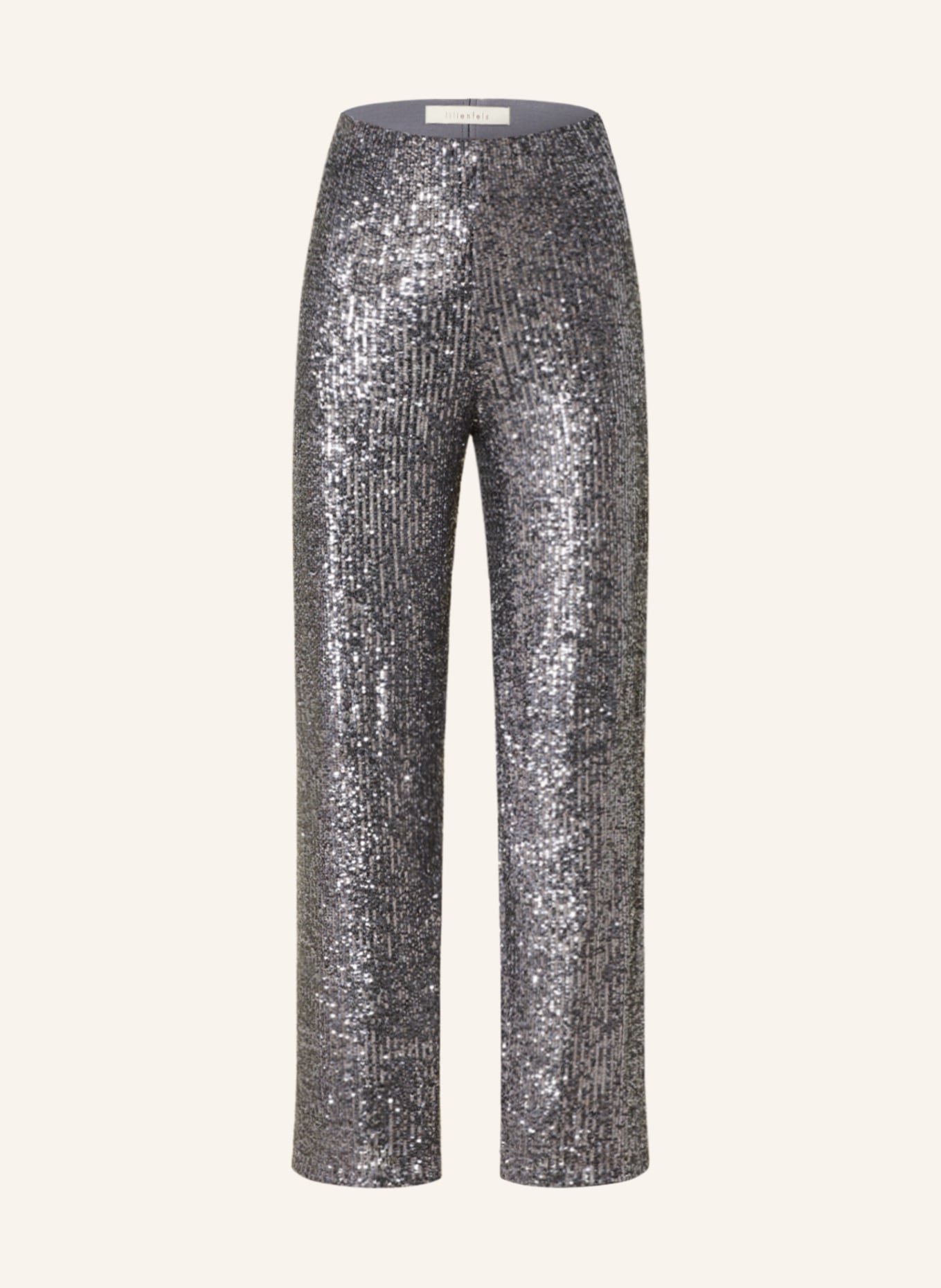lilienfels Wide leg trousers with sequins, Color: DARK GRAY (Image 1)
