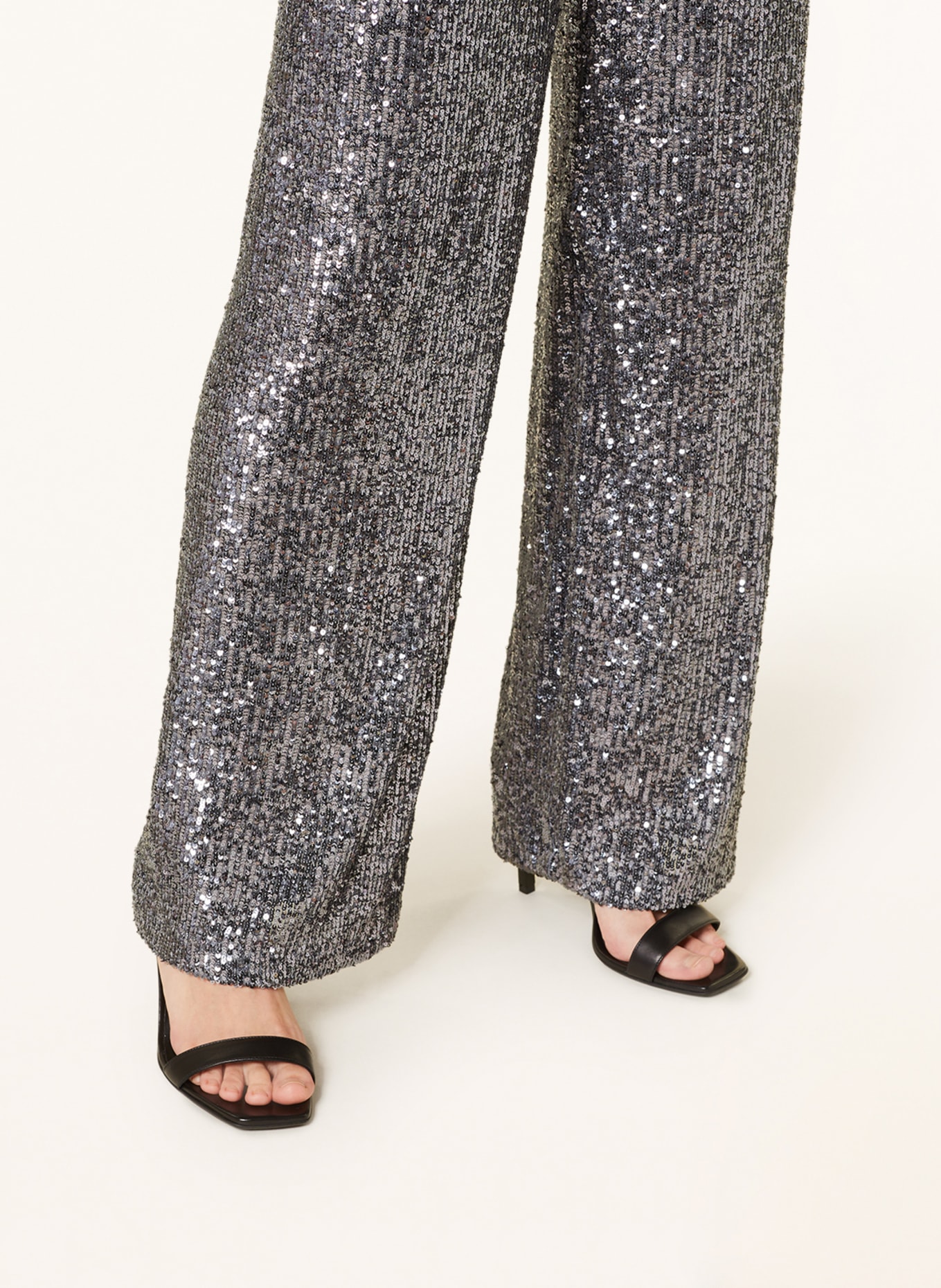 lilienfels Wide leg trousers with sequins, Color: DARK GRAY (Image 5)