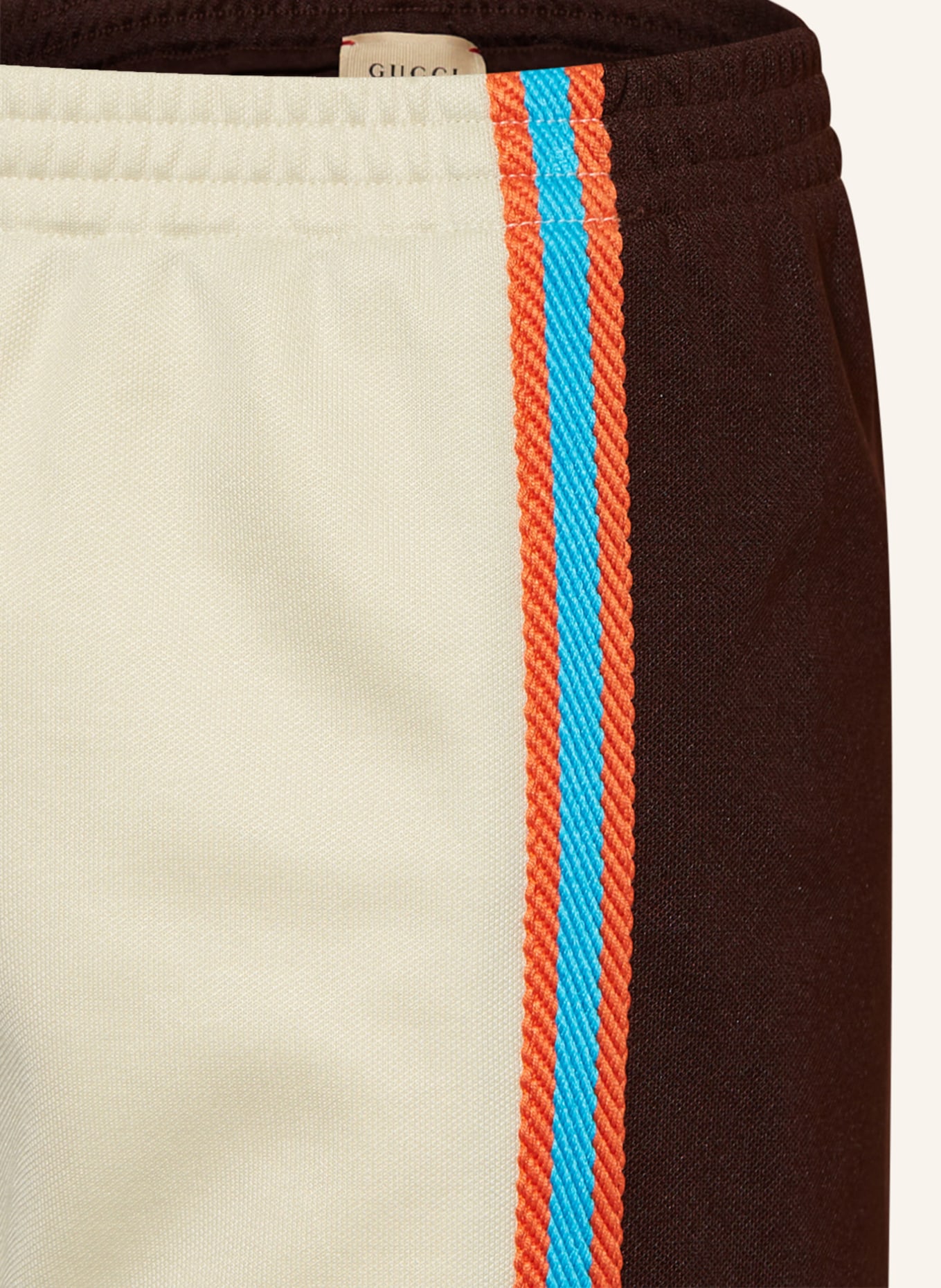 GUCCI Kalhoty v joggingovém stylu s galonovými pruhy, Barva: KRÉMOVÁ/ TMAVĚ HNĚDÁ (Obrázek 4)
