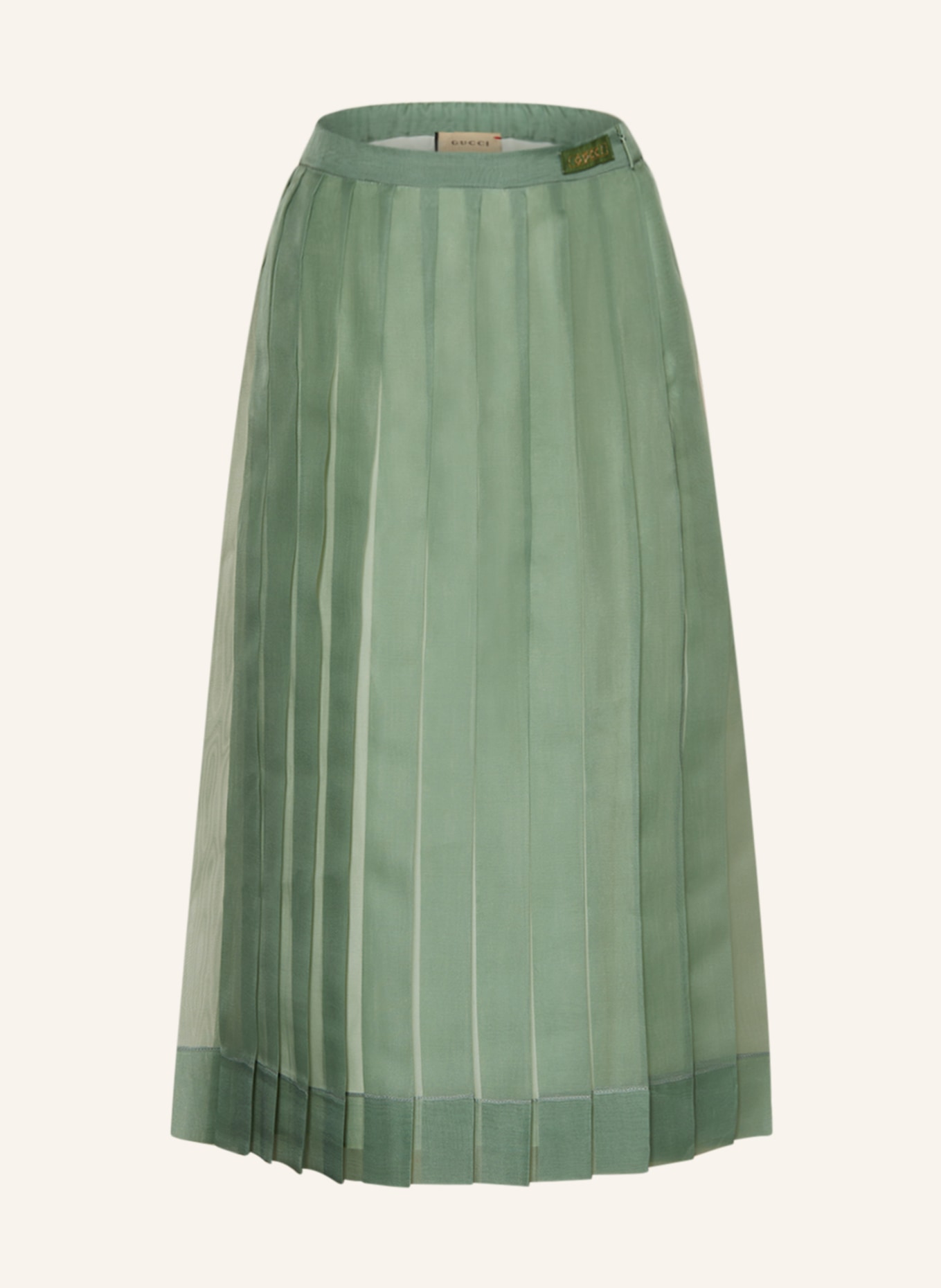 GUCCI Hedvábná sukně, Barva: ZELENÁ (Obrázek 1)